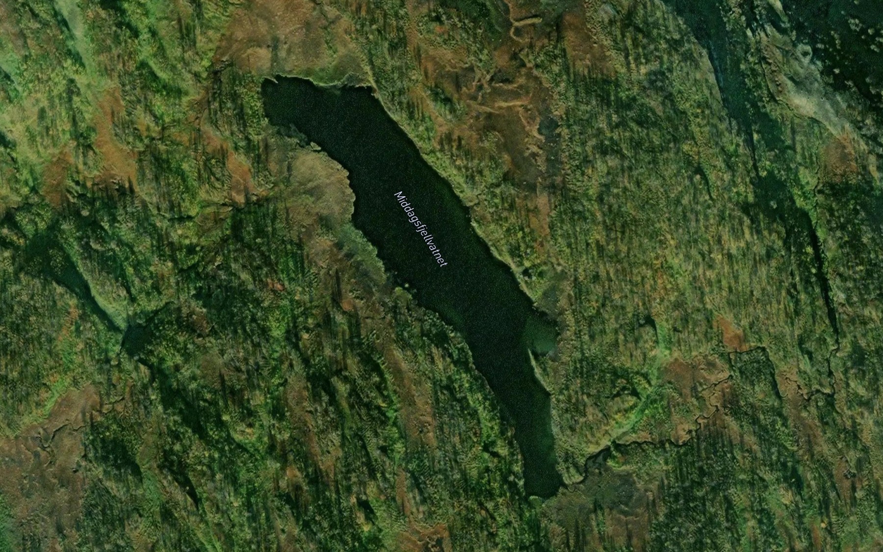Satellite map of the Middagsfjellvatnet
