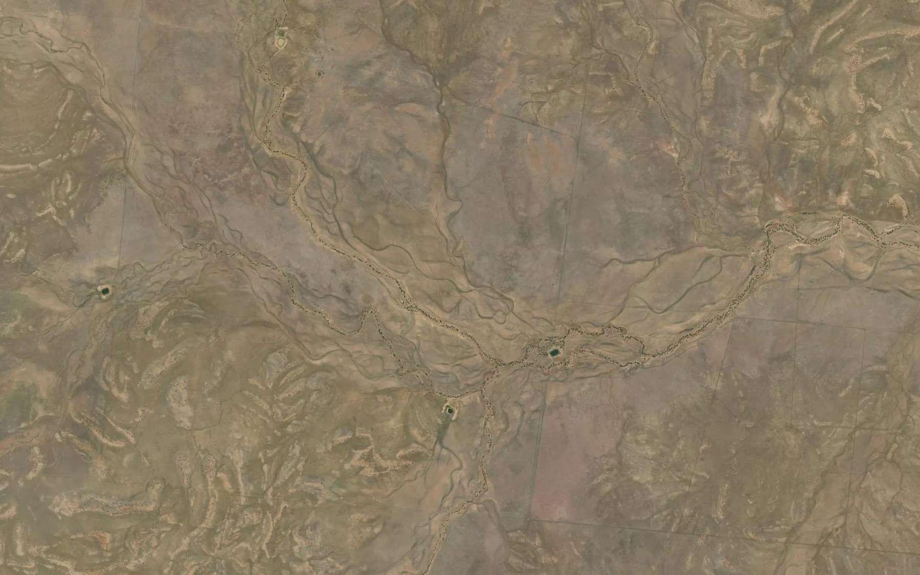 Satellite map of the Starcke Creek