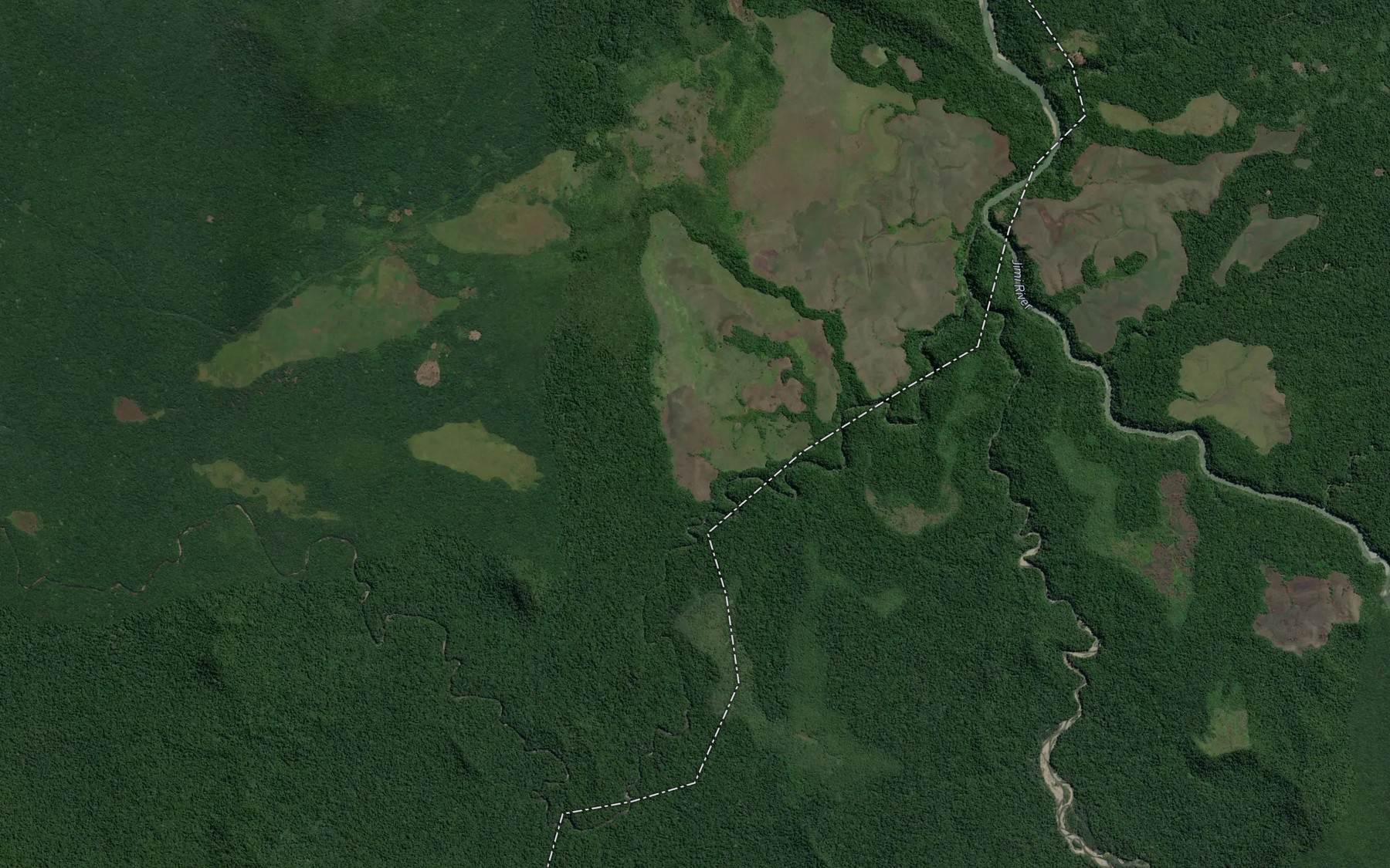 Satellite map of the Norgerrit River