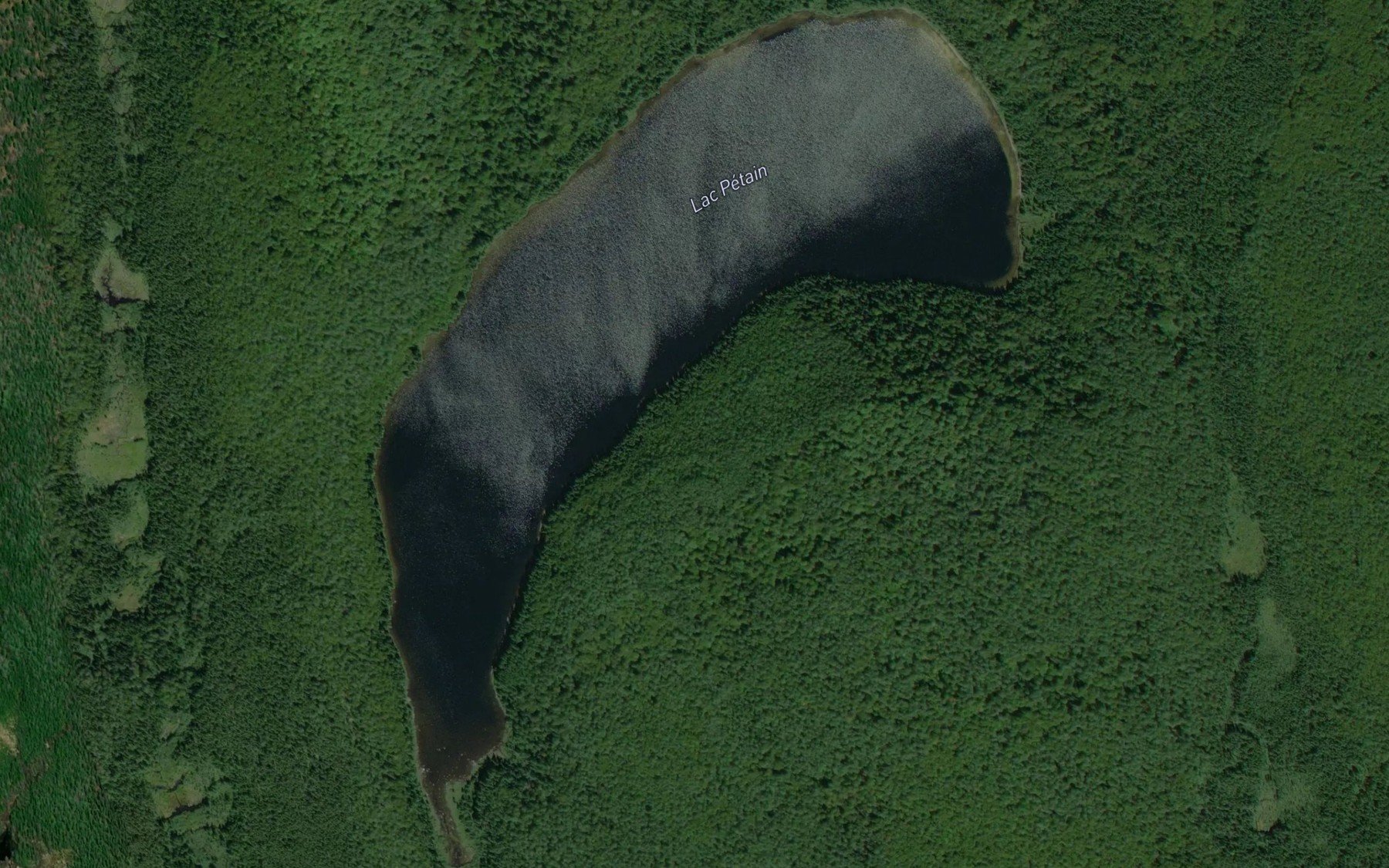Satellite map of the Lac Petain