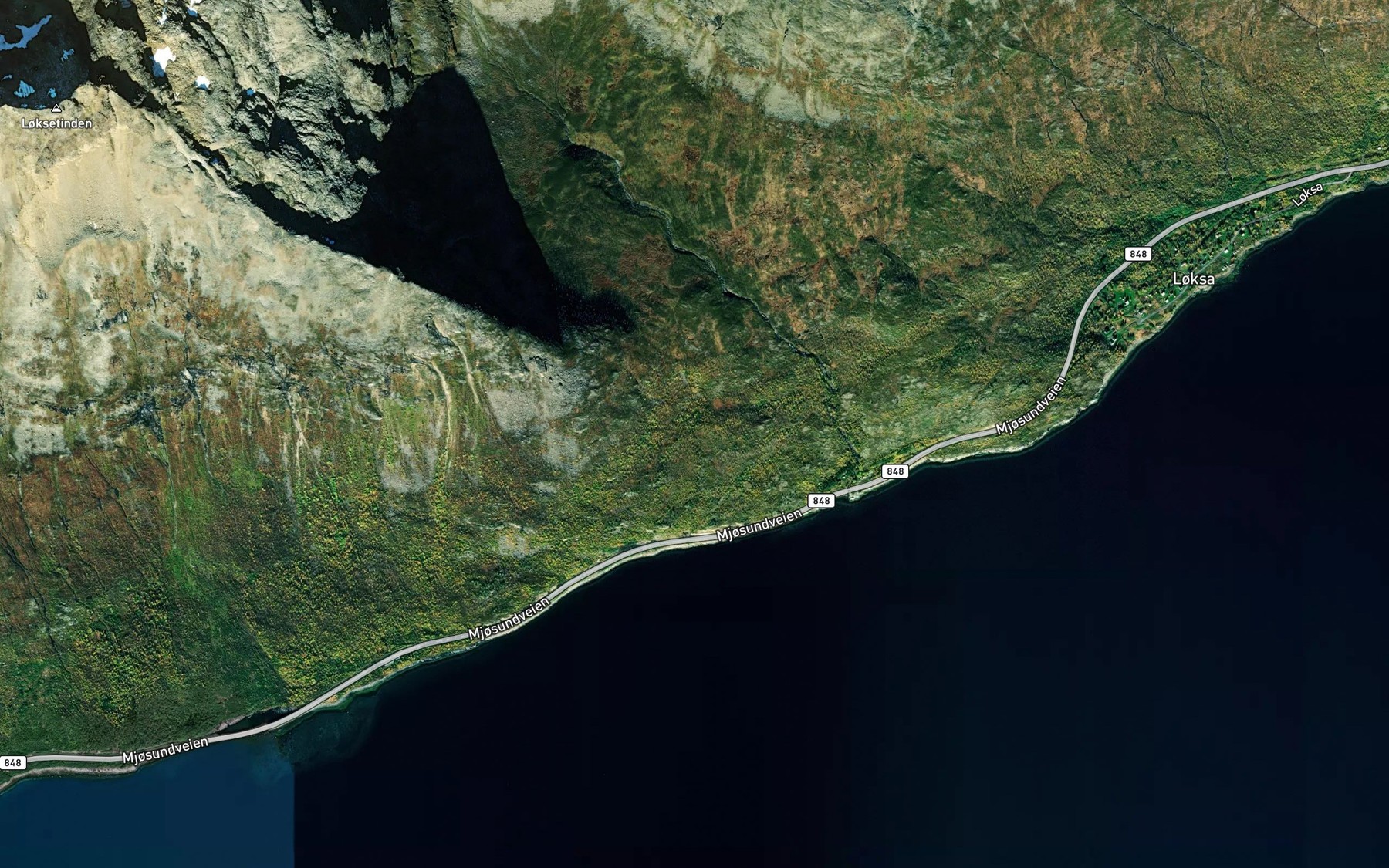 Satellite map of the Oterelva