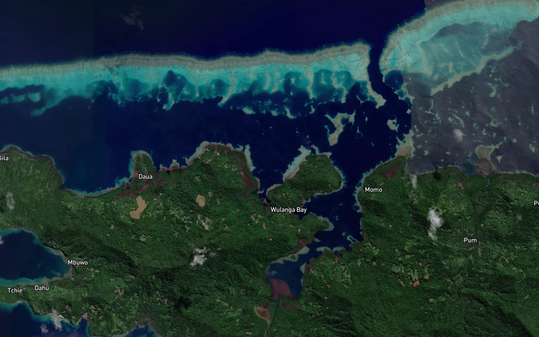 Satellite map of the Dua Bay
