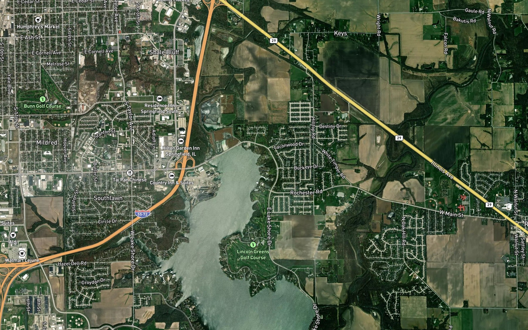 Satellite map of the Tom Madonia Park