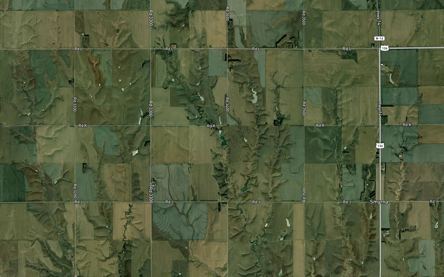 Satellite map of the Schiermeyer Reservoir