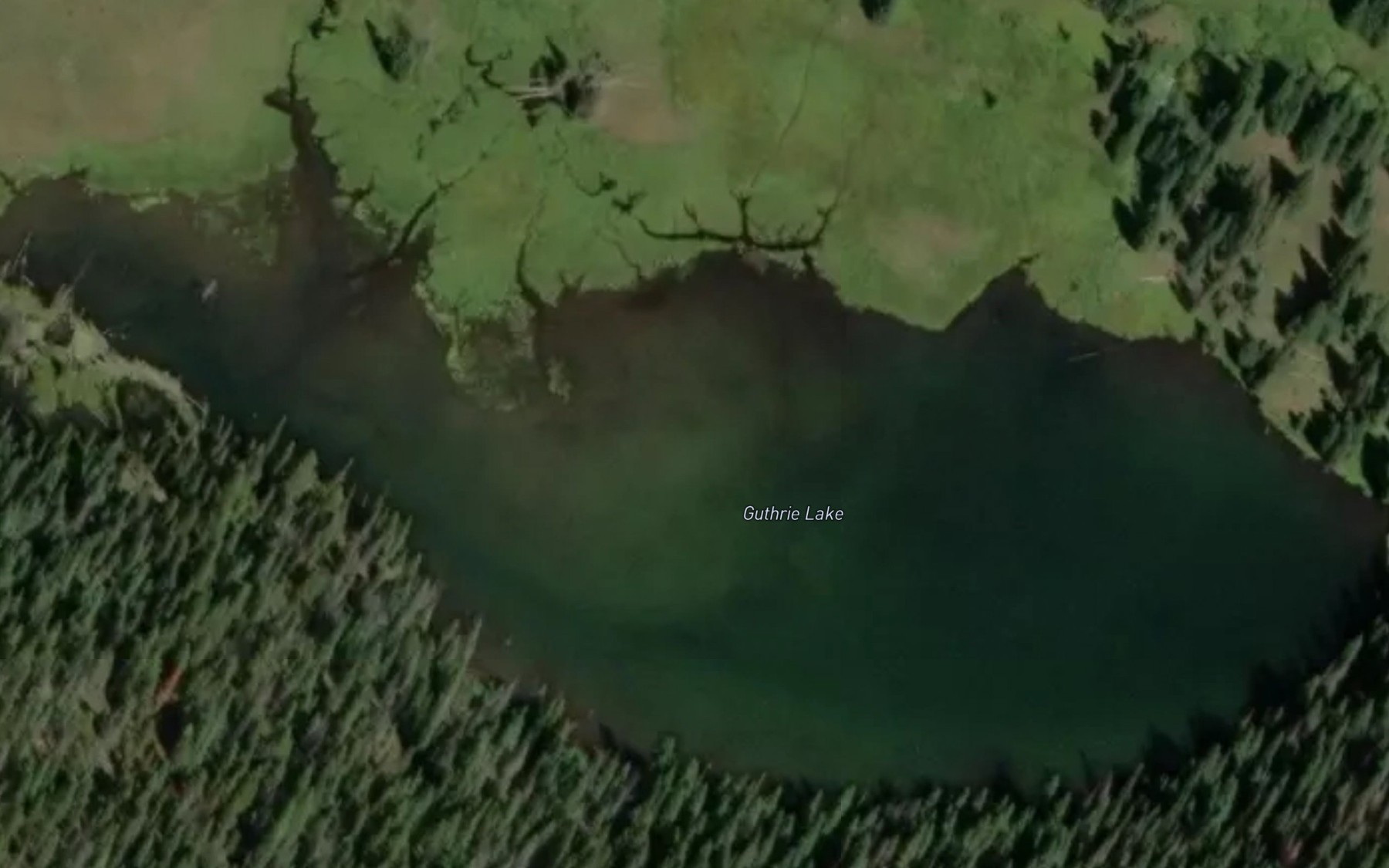 Satellite map of the Guthrie Lake