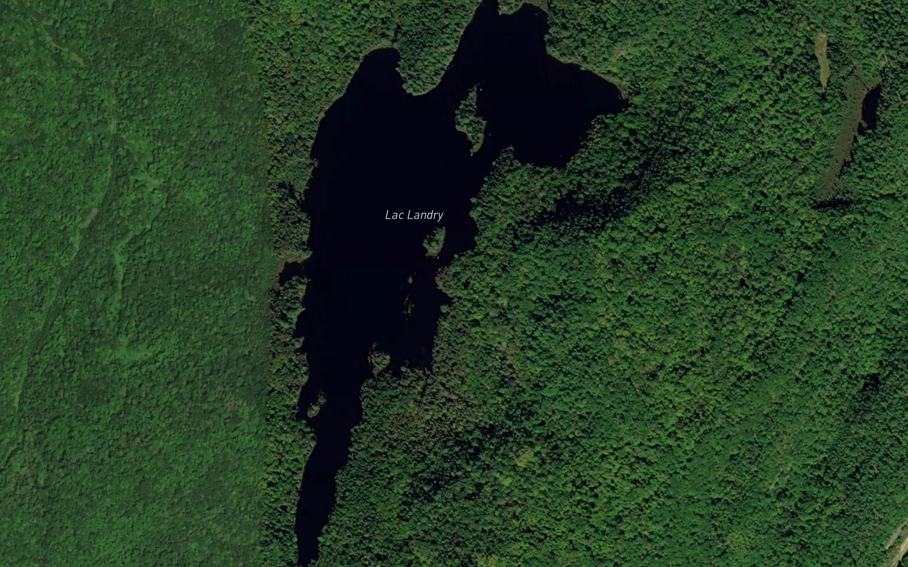 Satellite map of the Lac Landry