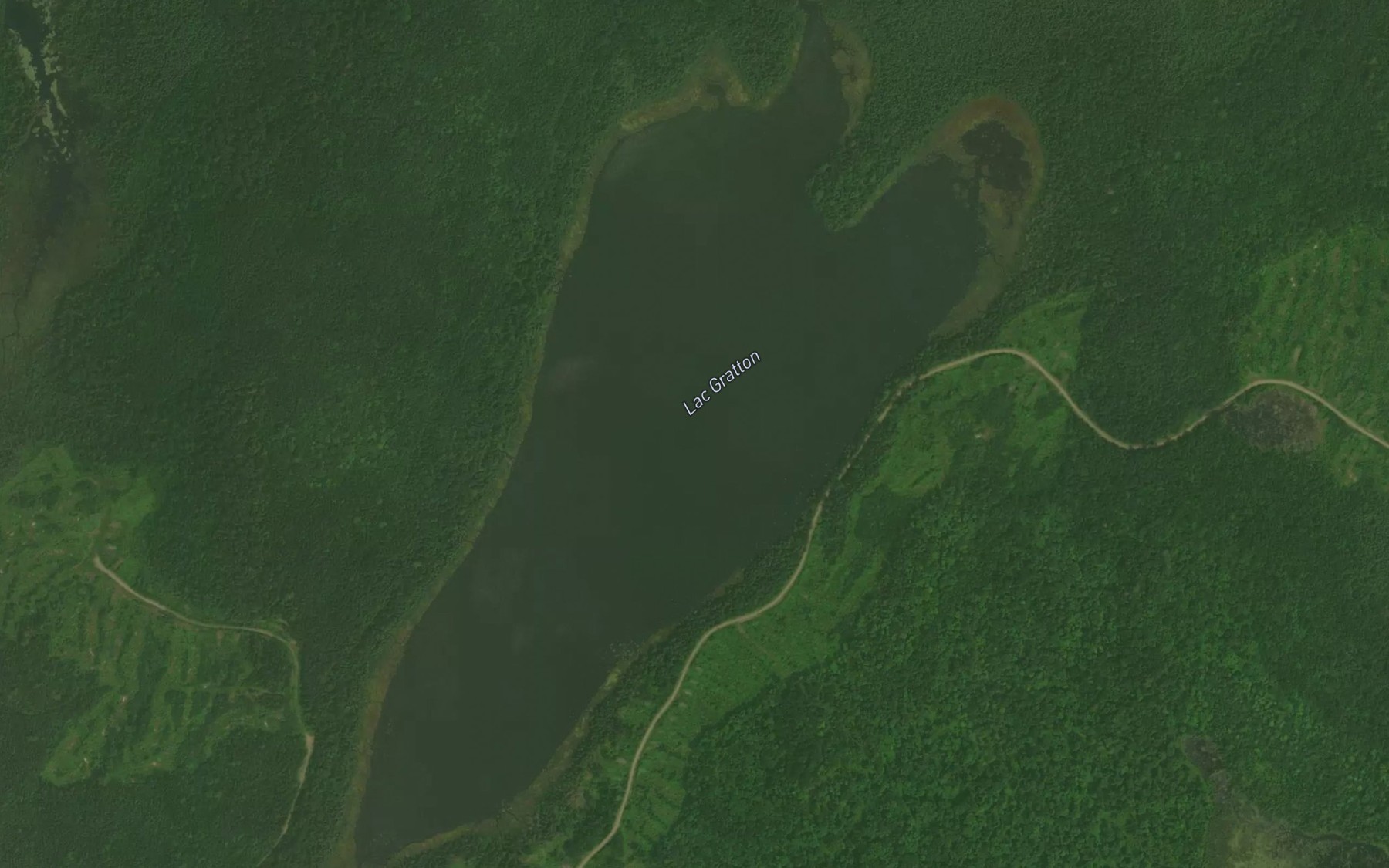 Satellite map of the Lac Gratton