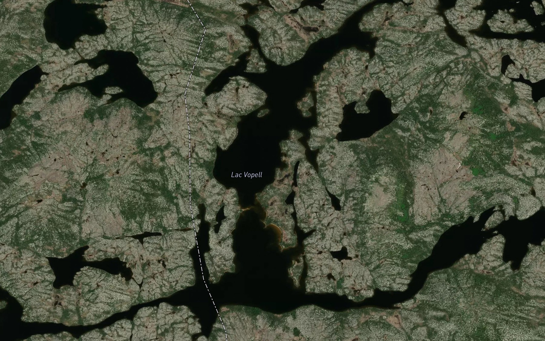 Satellite map of the Lac Vopell