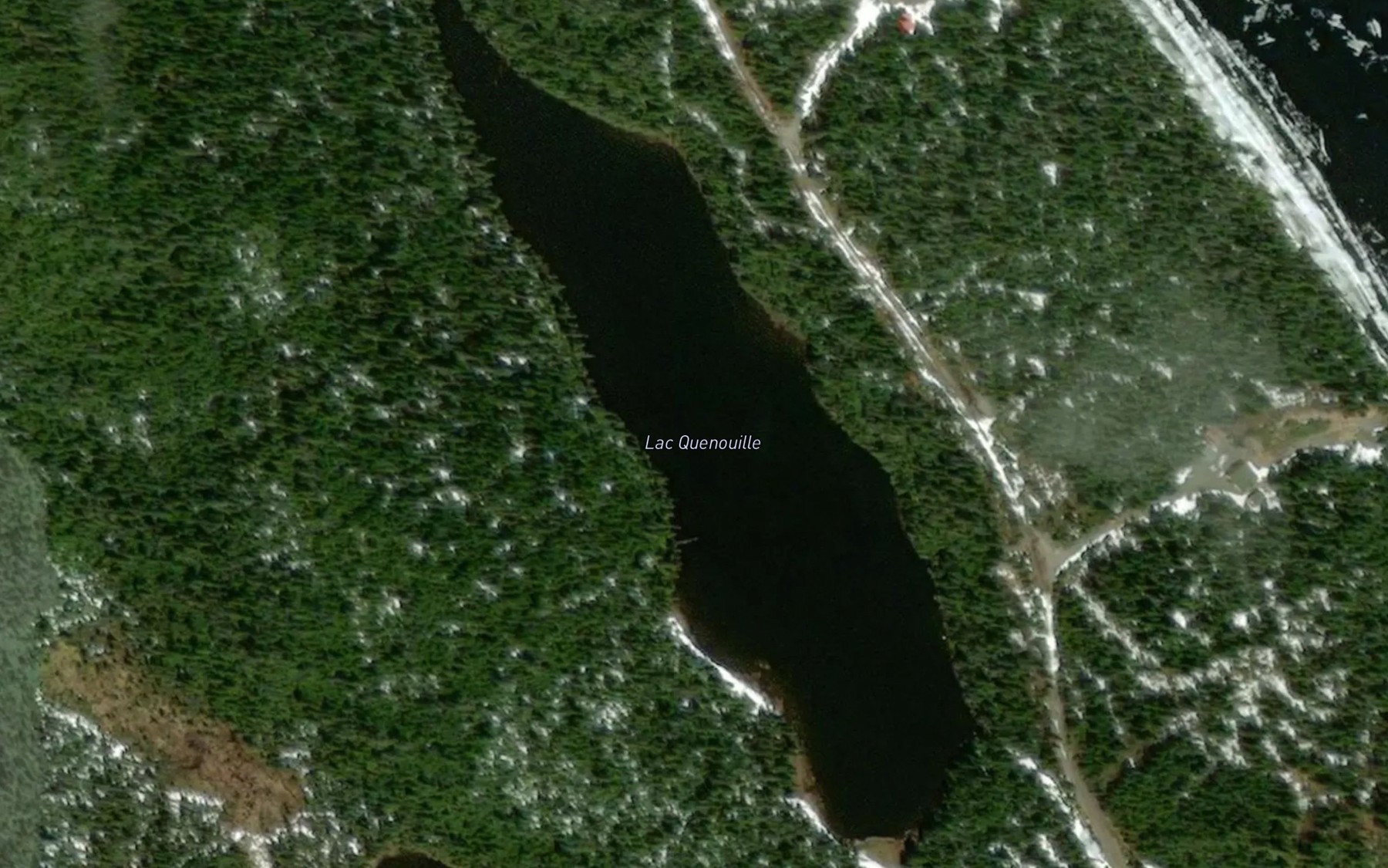 Satellite map of the Lac Quenouille
