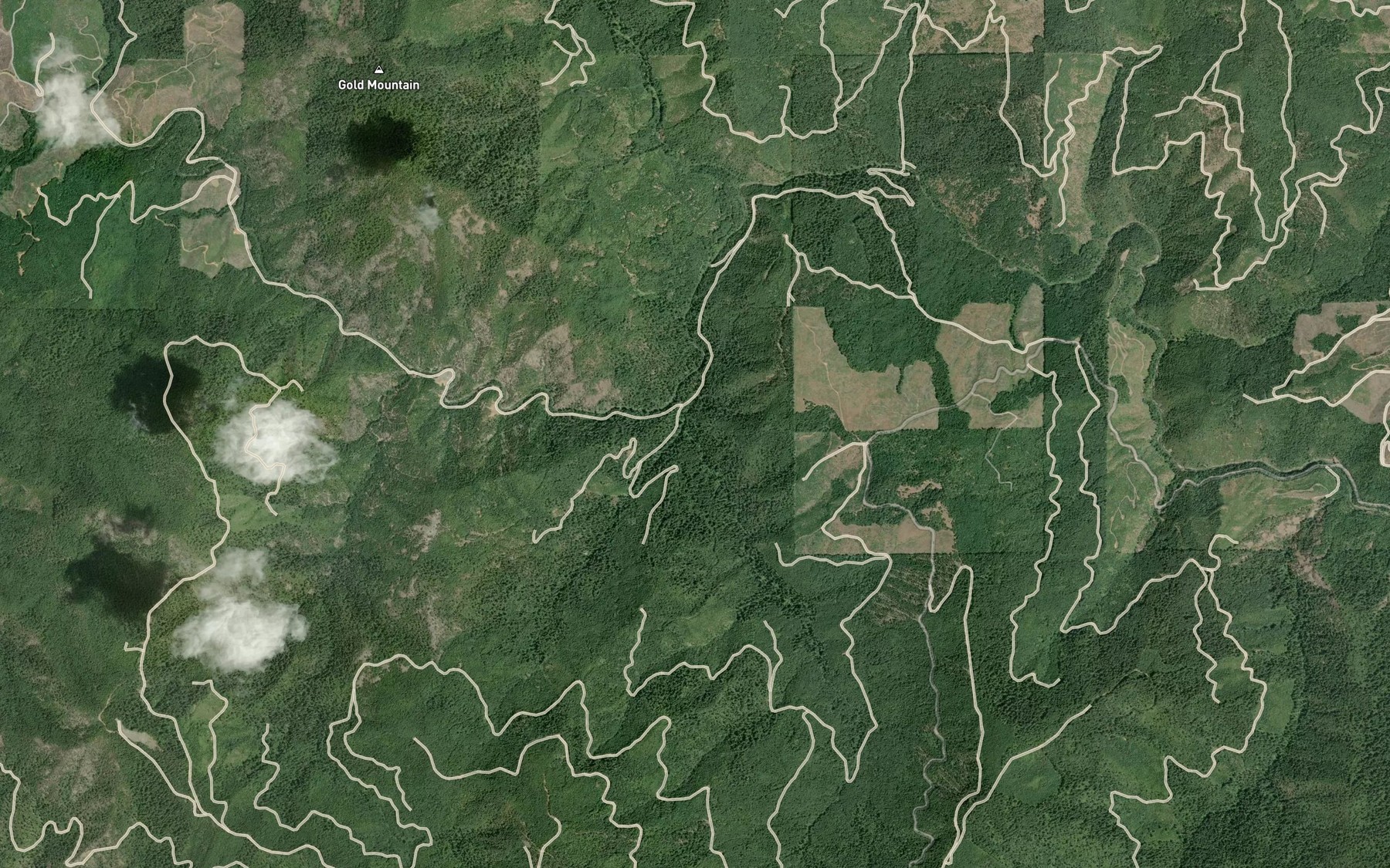 Satellite map of the Wallace Creek