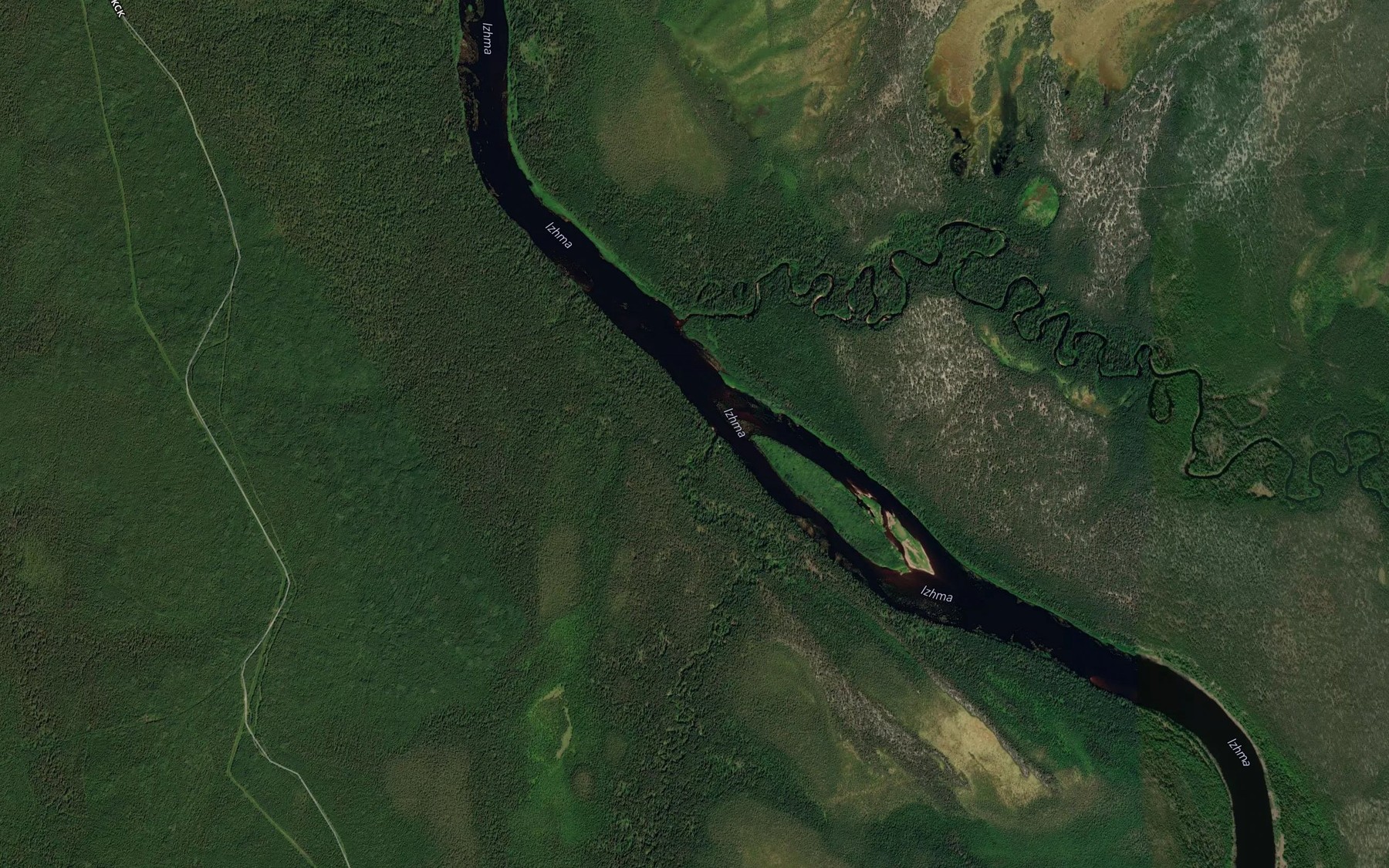 Satellite map of the Dreshchanka-Yel'