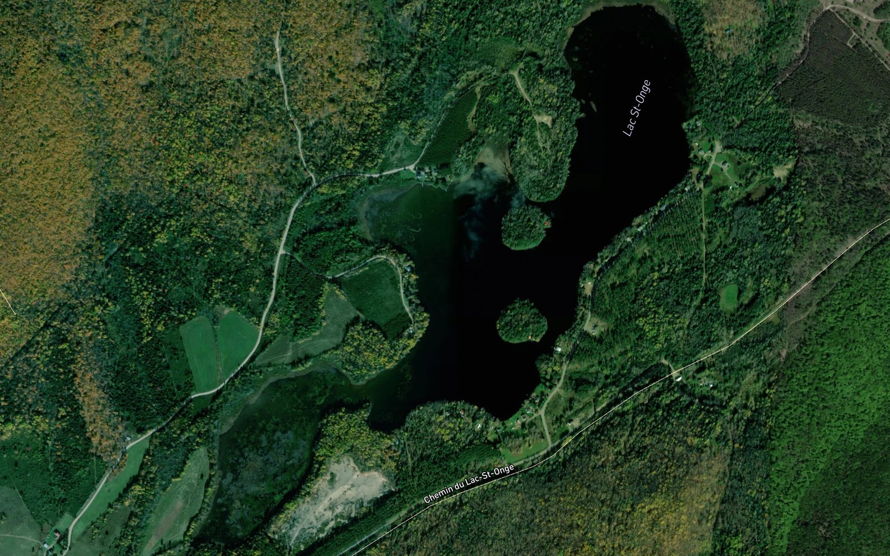 Satellite map of the Lac St-Onge