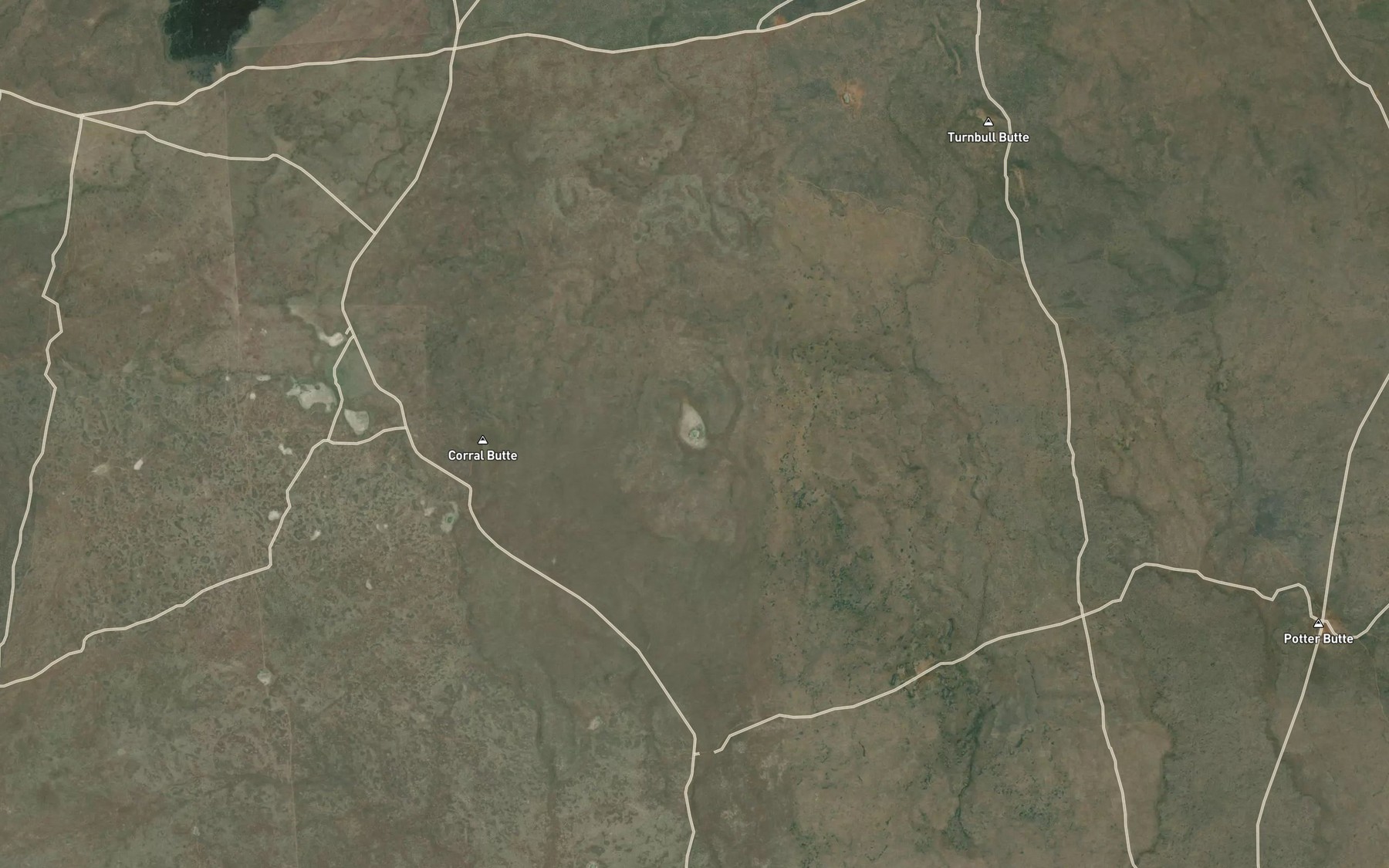 Satellite map of the Bowl Reservoir