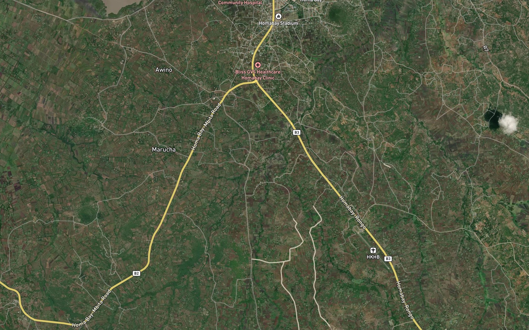 Satellite map of the Hongo