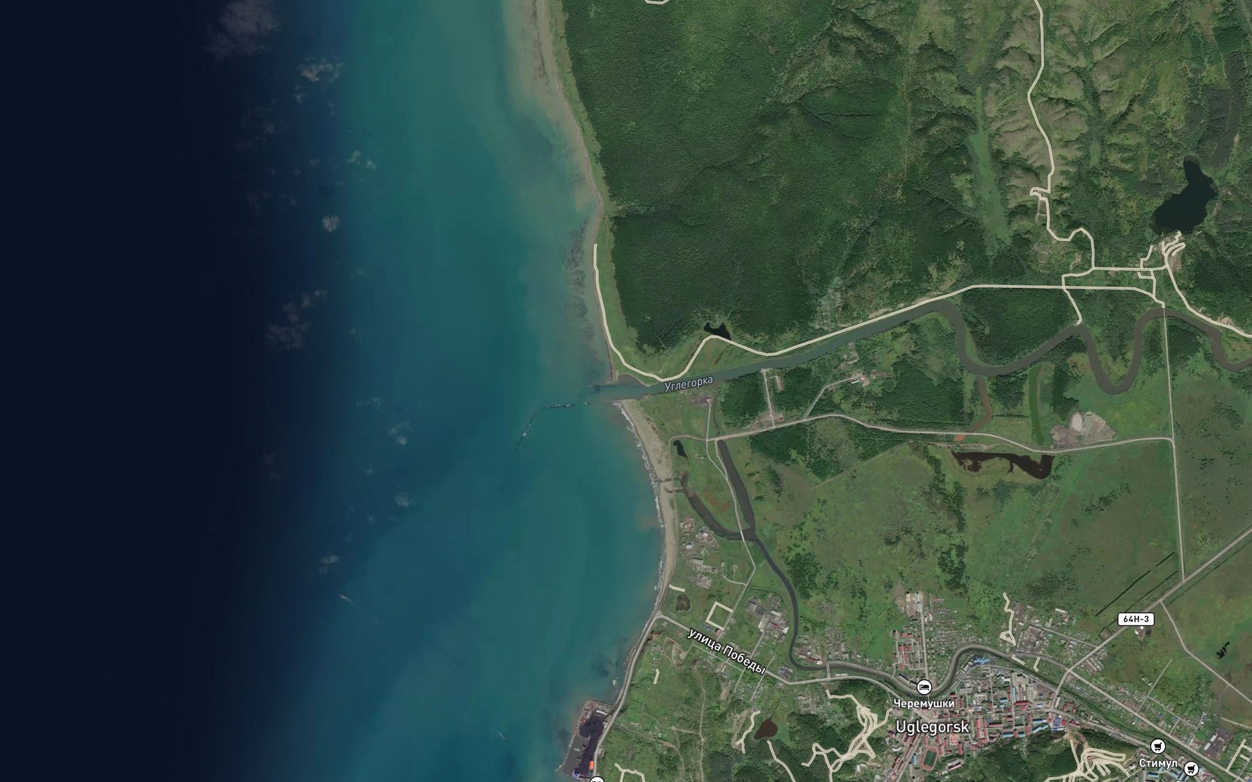 Satellite map of the Uglegorka