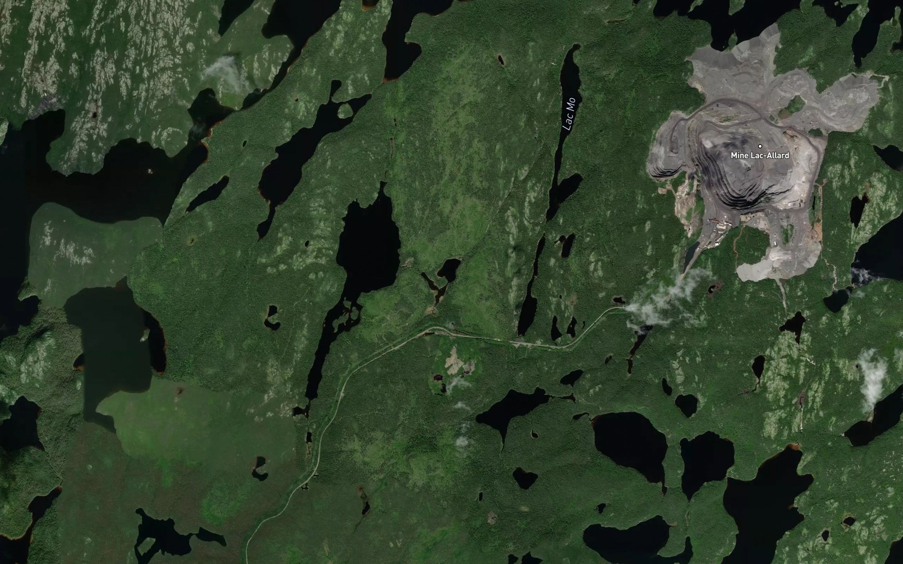 Satellite map of the Lac Rosie