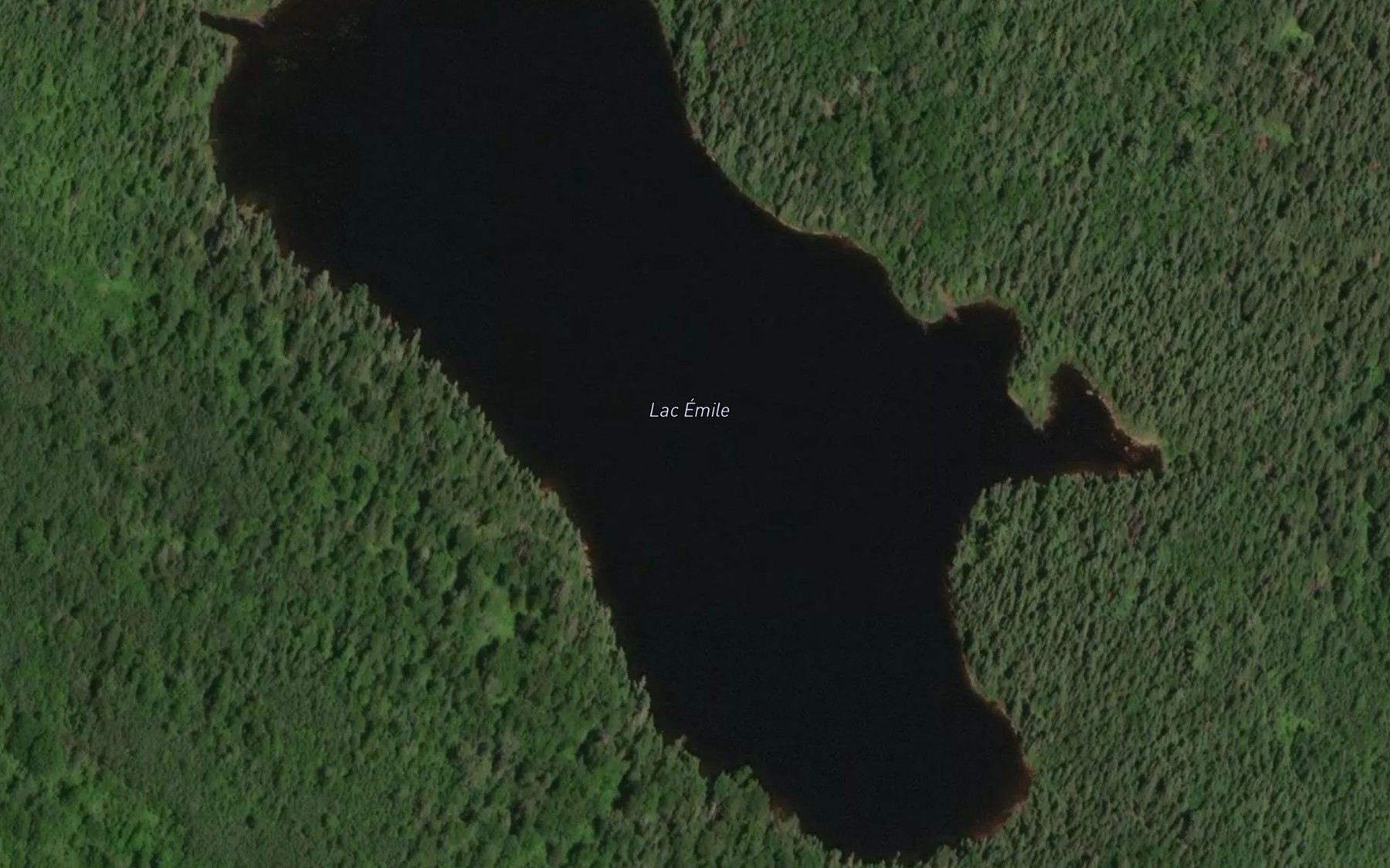 Satellite map of the Lac Emile