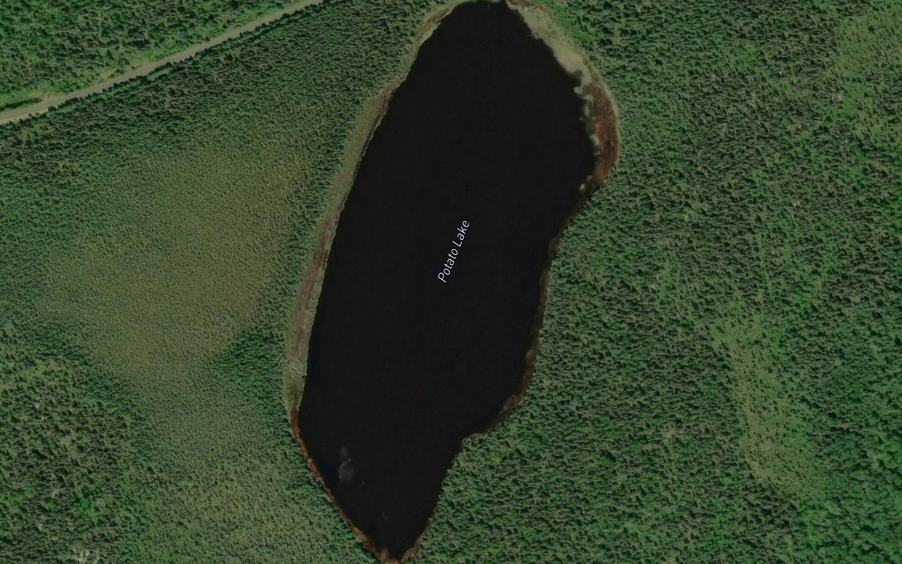 Satellite map of the Potato Lake