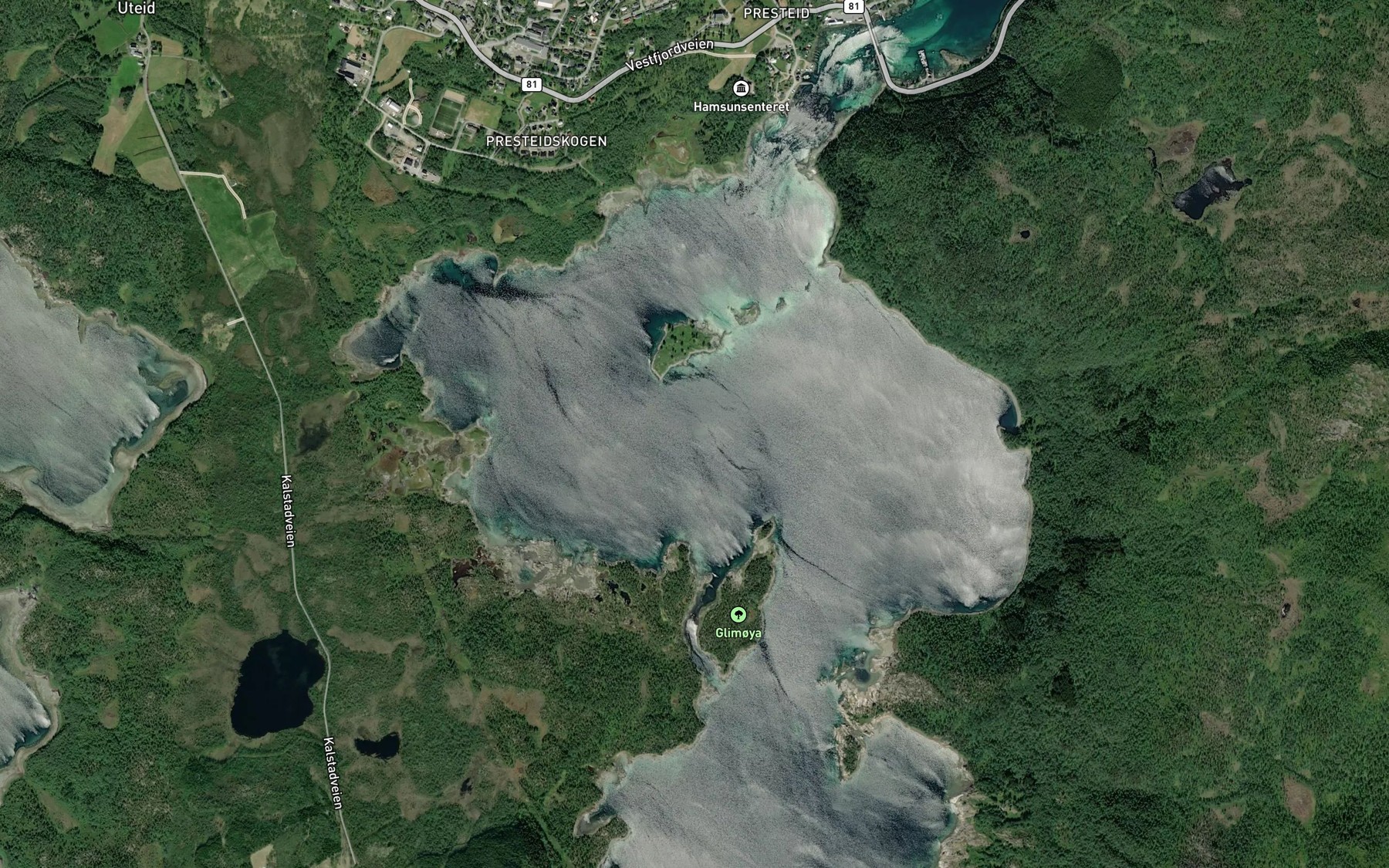 Satellite map of the Glimma
