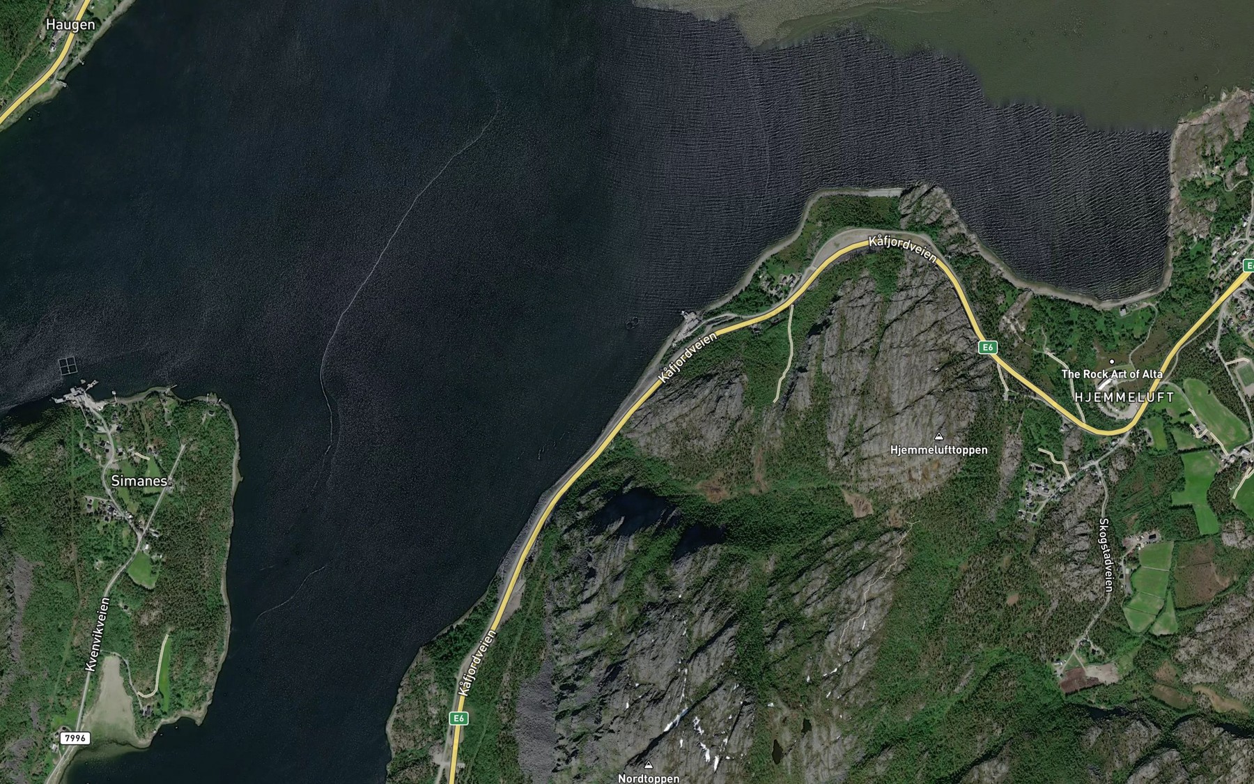 Satellite map of the Saltvik