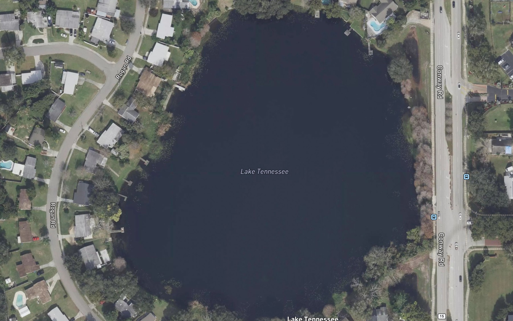 Satellite map of the Lake Tennessee