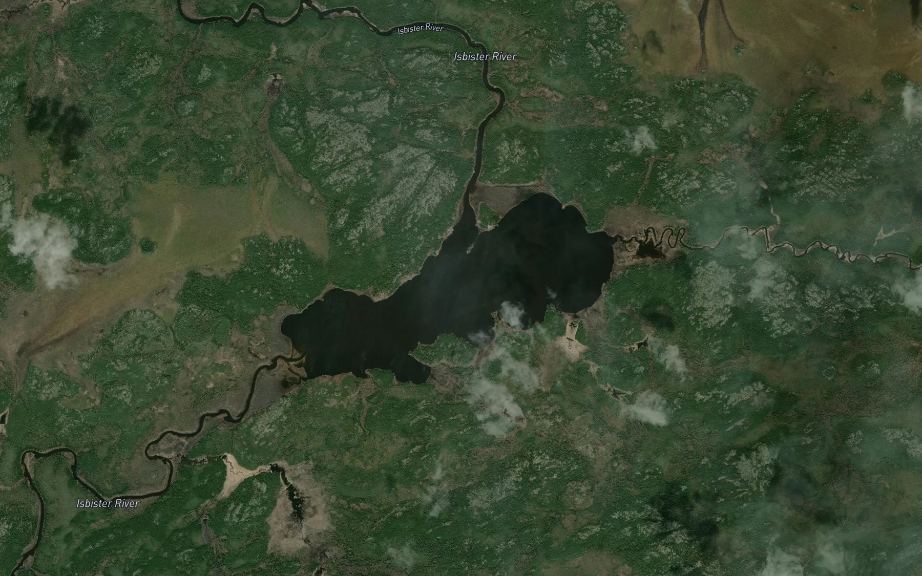 Satellite map of the Makepeace Lake