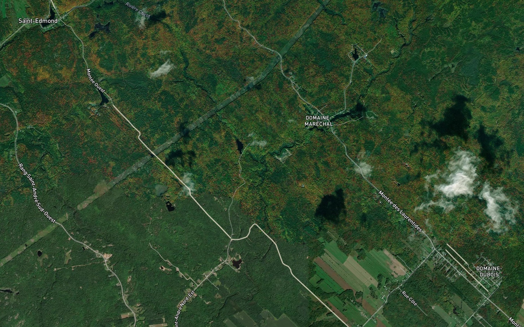 Satellite map of the Decharge du Lac Dupras