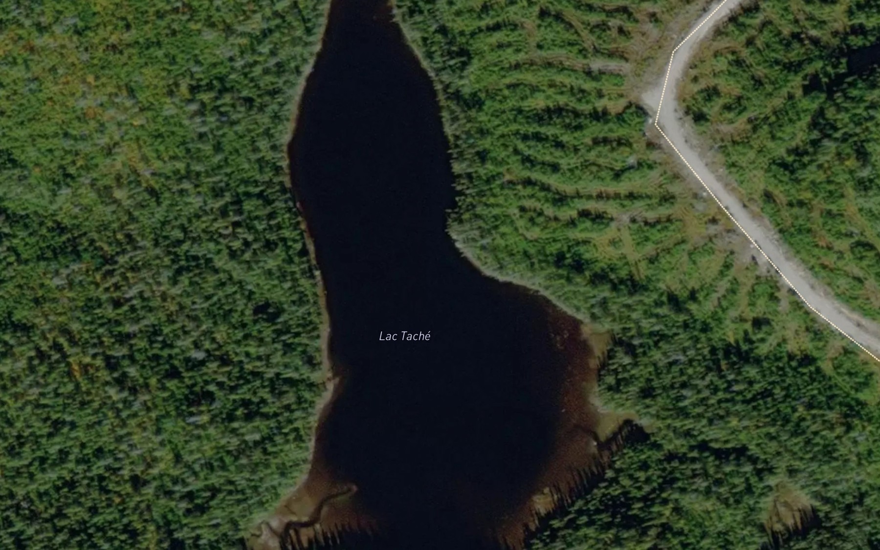 Satellite map of the Lac Tache