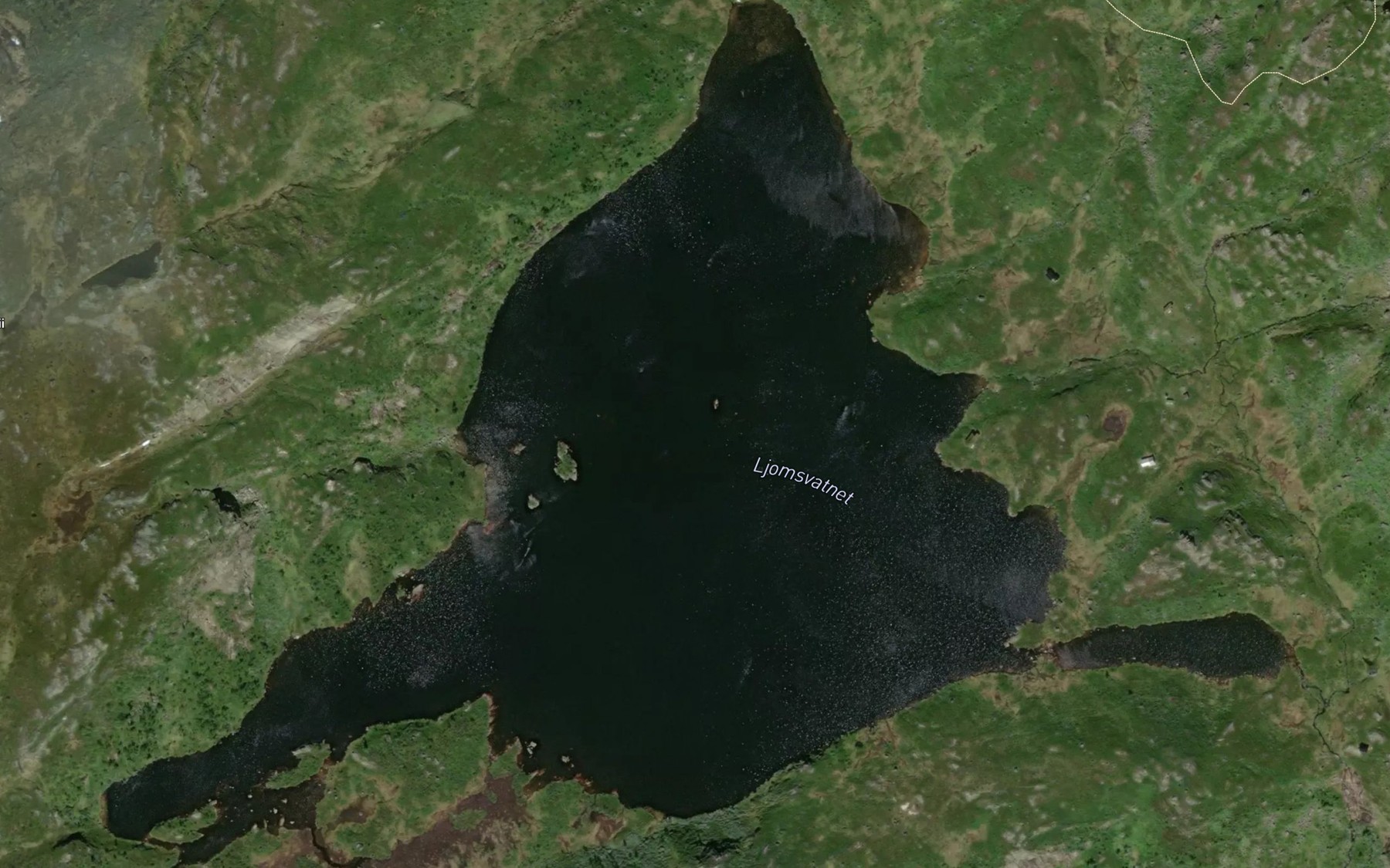 Satellite map of the Ljomsvatn