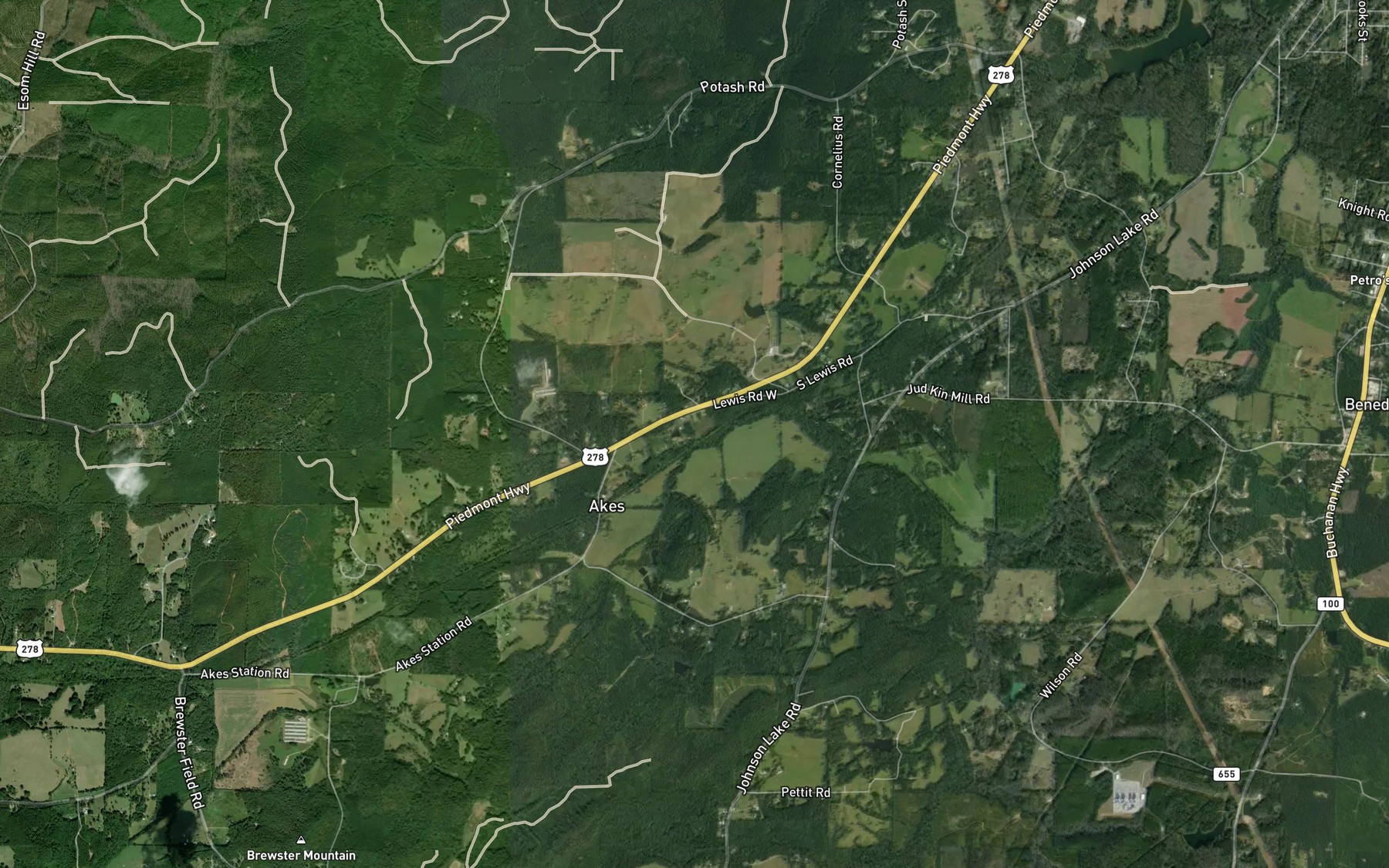 Satellite map of the West Spring