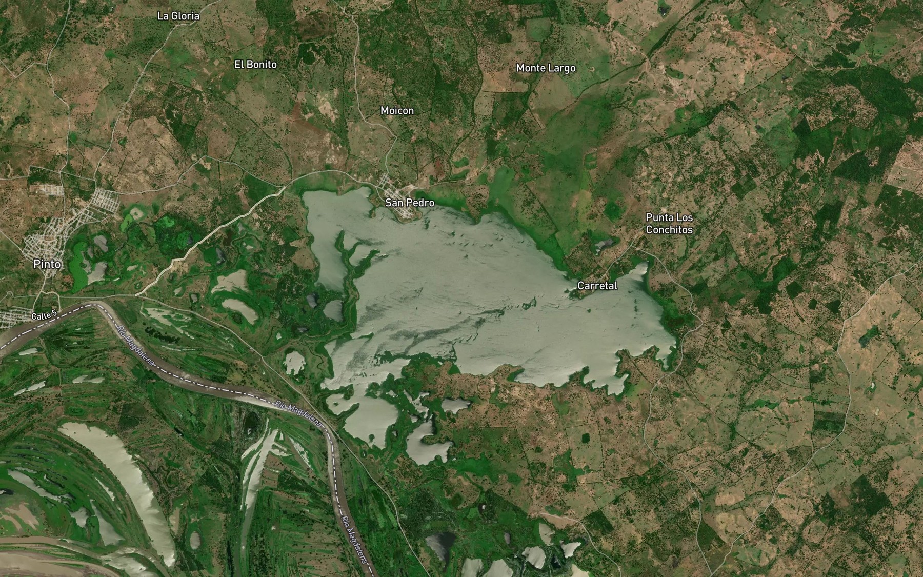 Satellite map of the Cienaga del Sepo