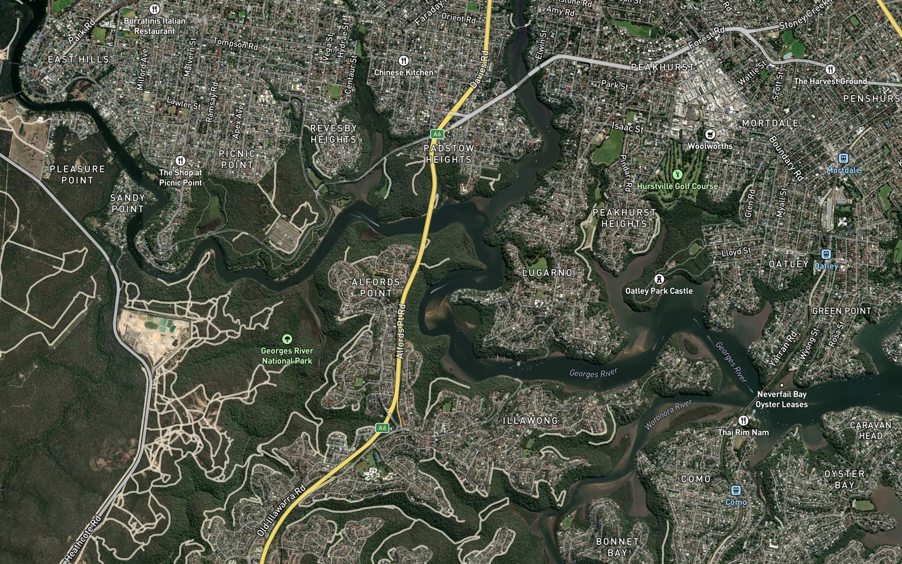 Satellite map of the Great Moon Bay