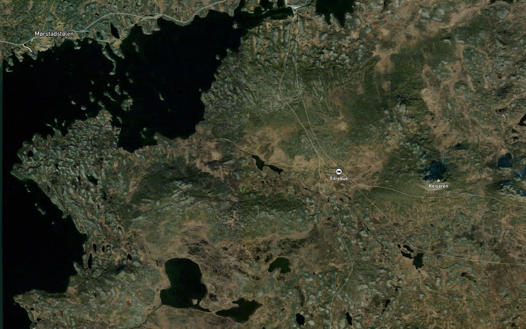 Satellite map of the Titretjernet