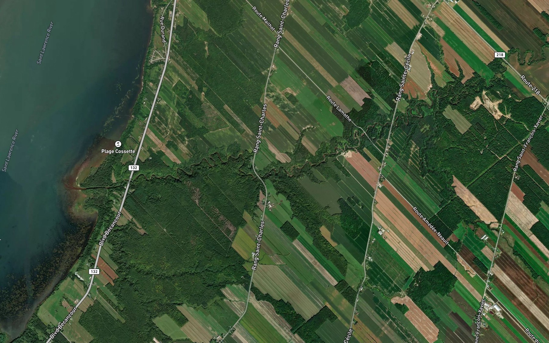 Satellite map of the Ruisseau des Ours
