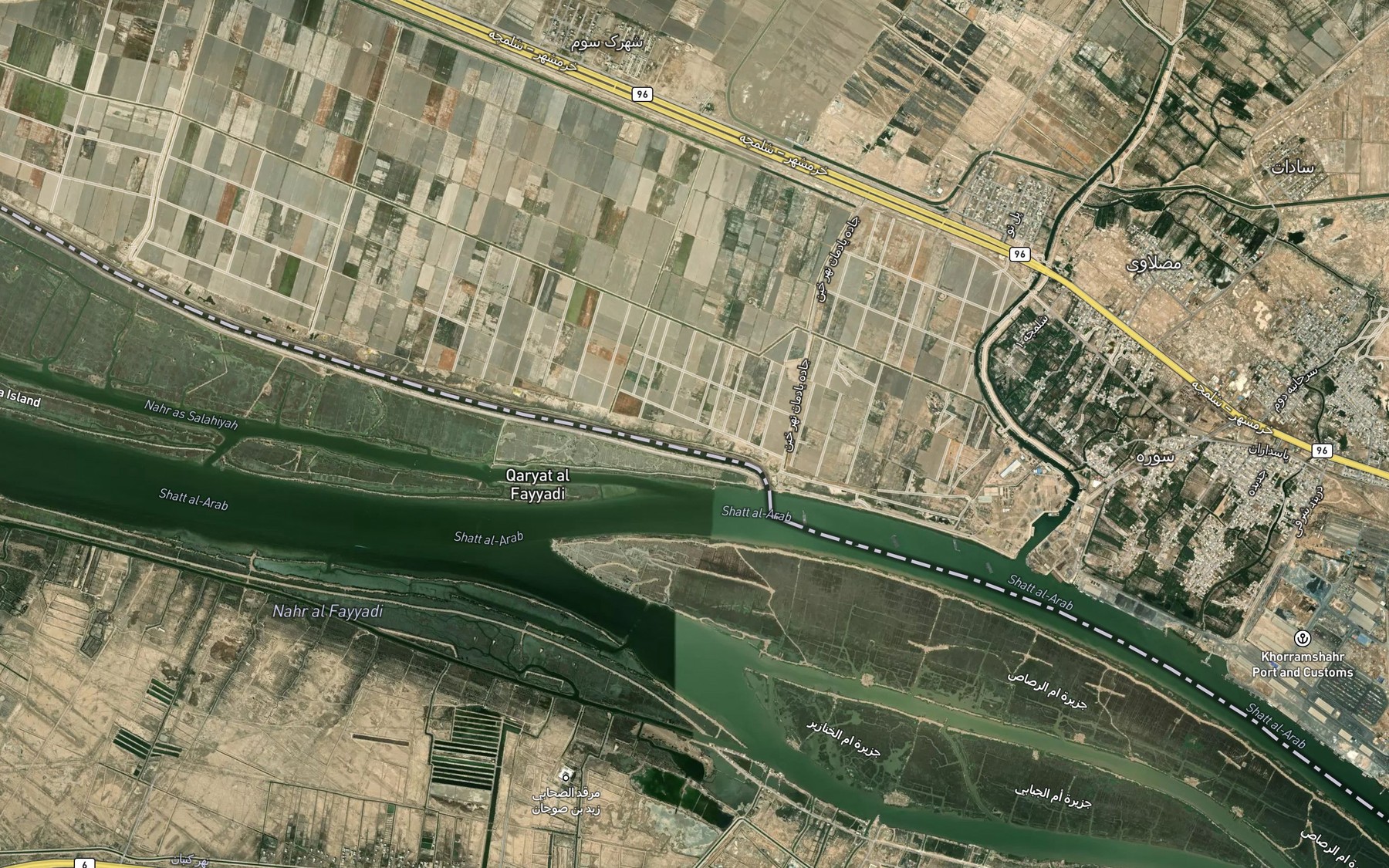 Satellite map of the Nahr-e Mochri