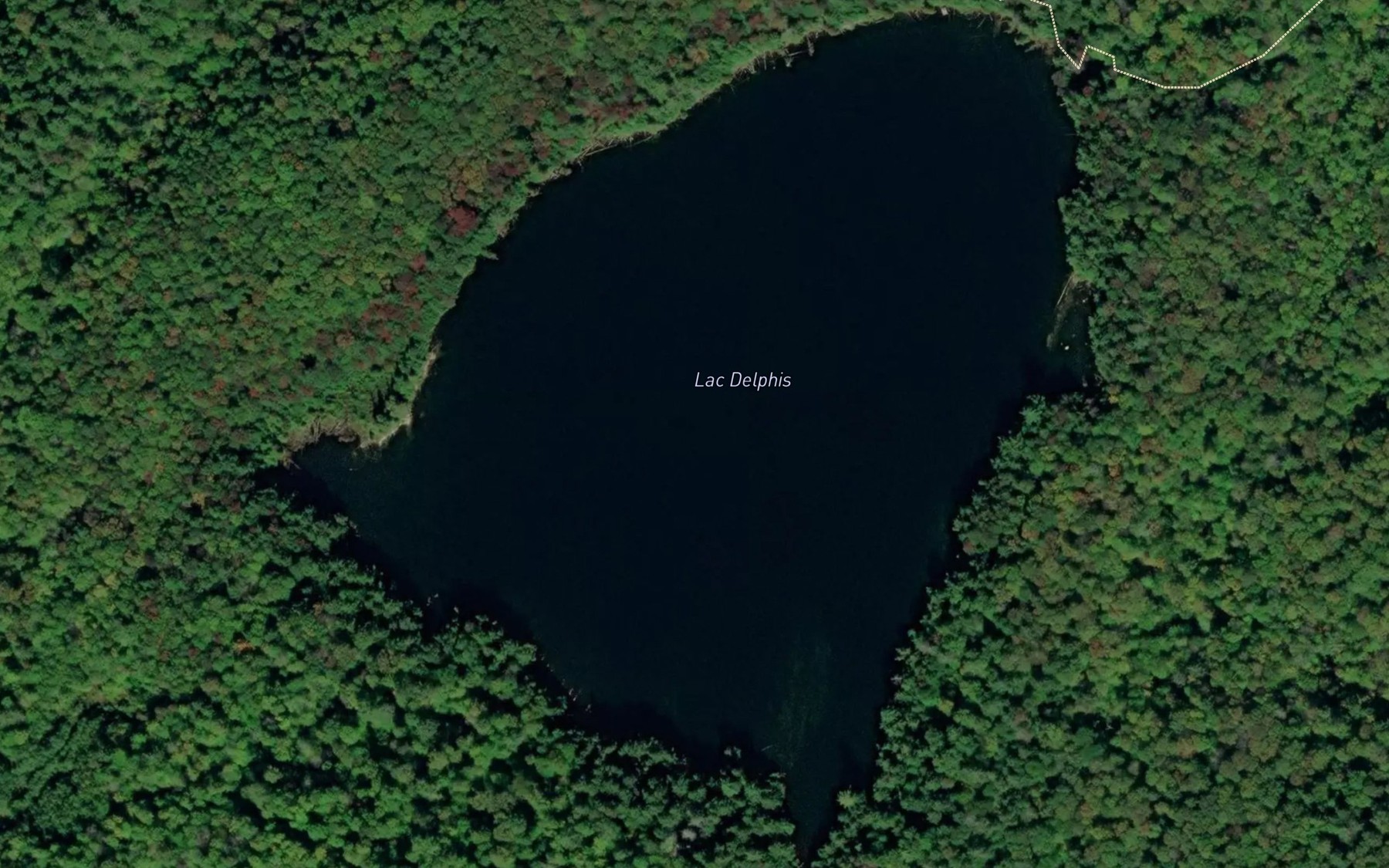 Satellite map of the Lac Delphis