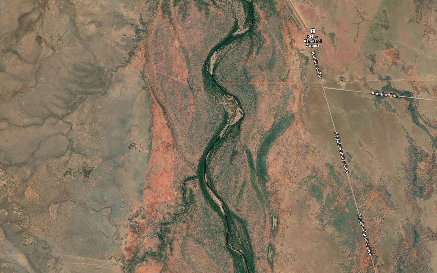 Satellite map of the Four Mile Creek