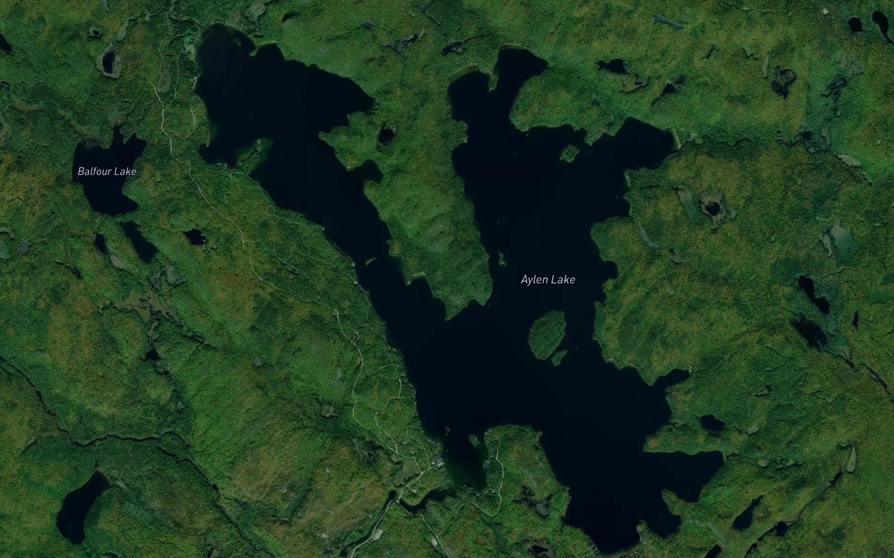 Satellite map of the Aylen Lake