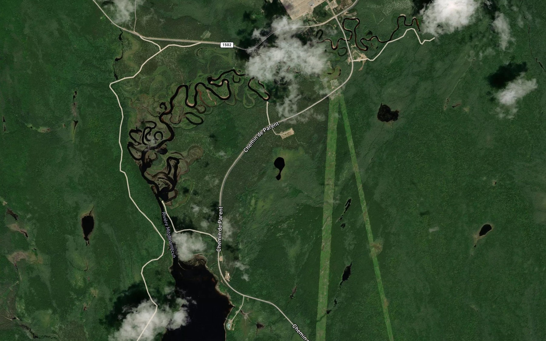 Satellite map of the Lac Brouillet