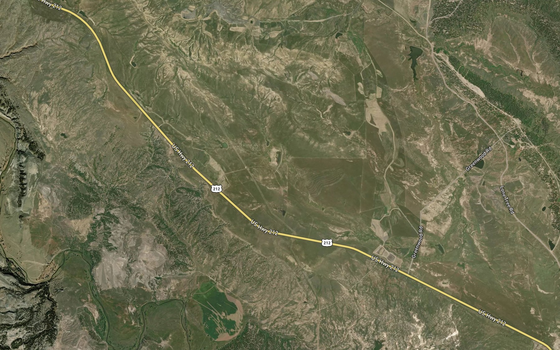 Satellite map of the King Reservoir
