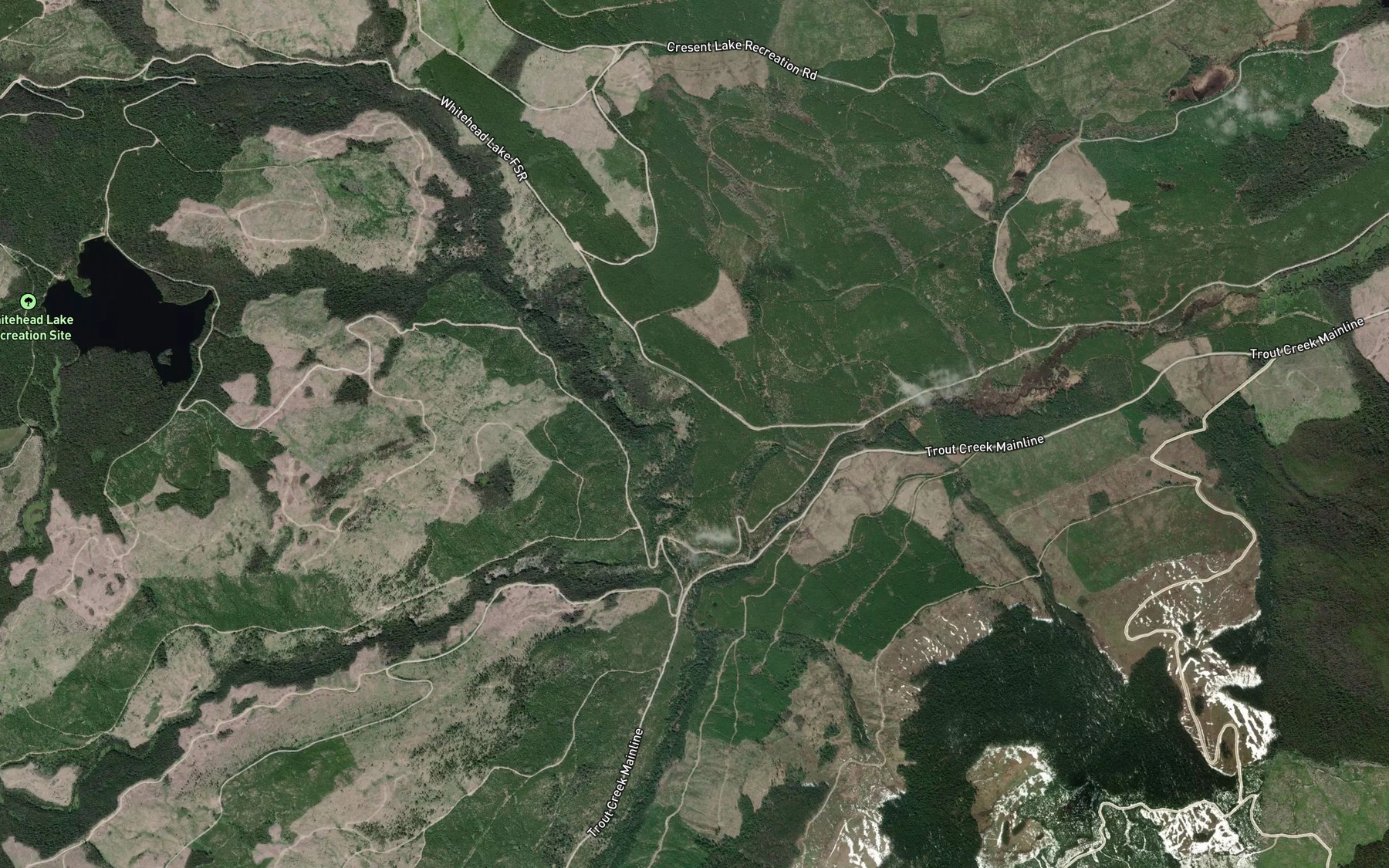 Satellite map of the Spring Creek