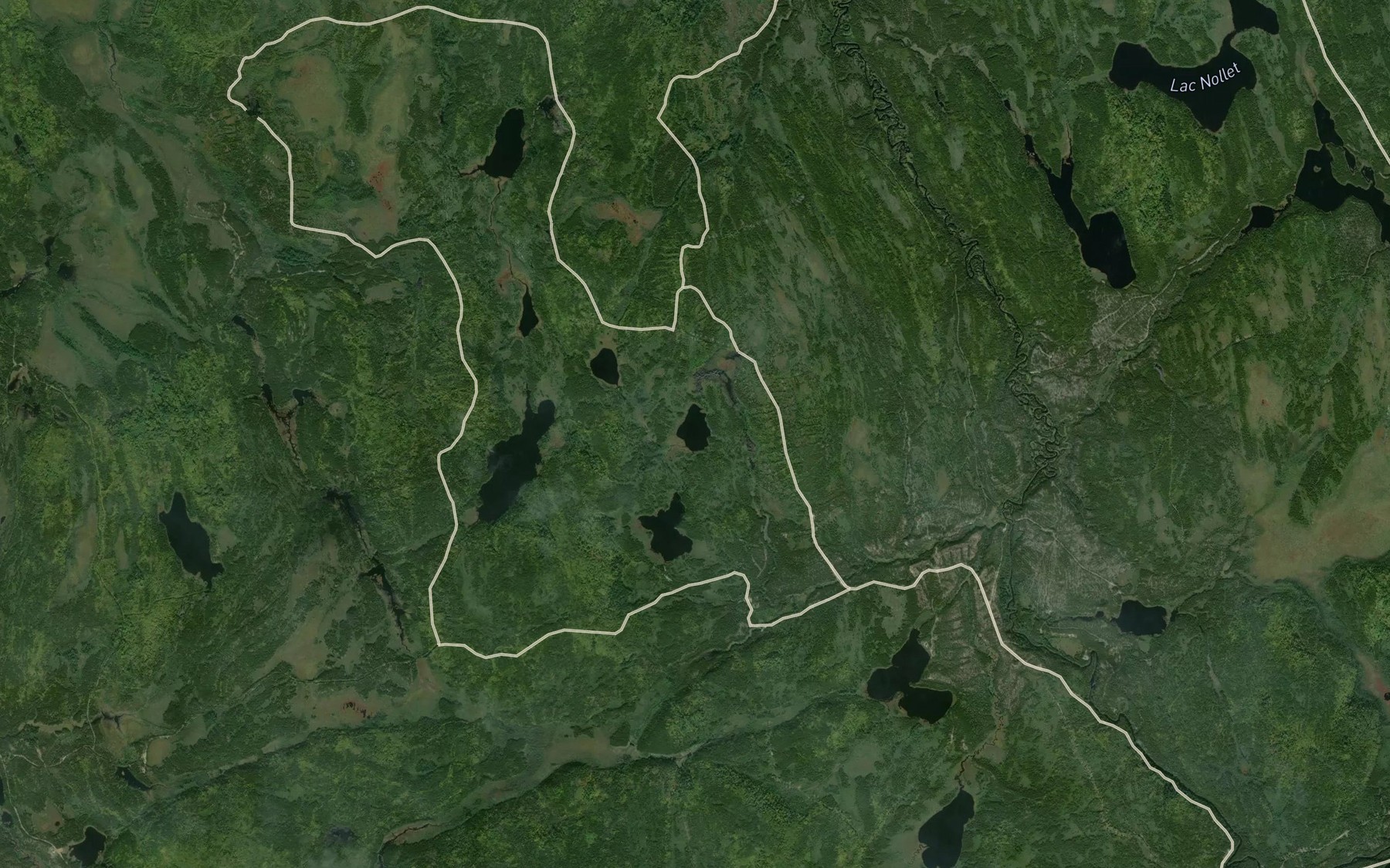 Satellite map of the Lac du Roitelet