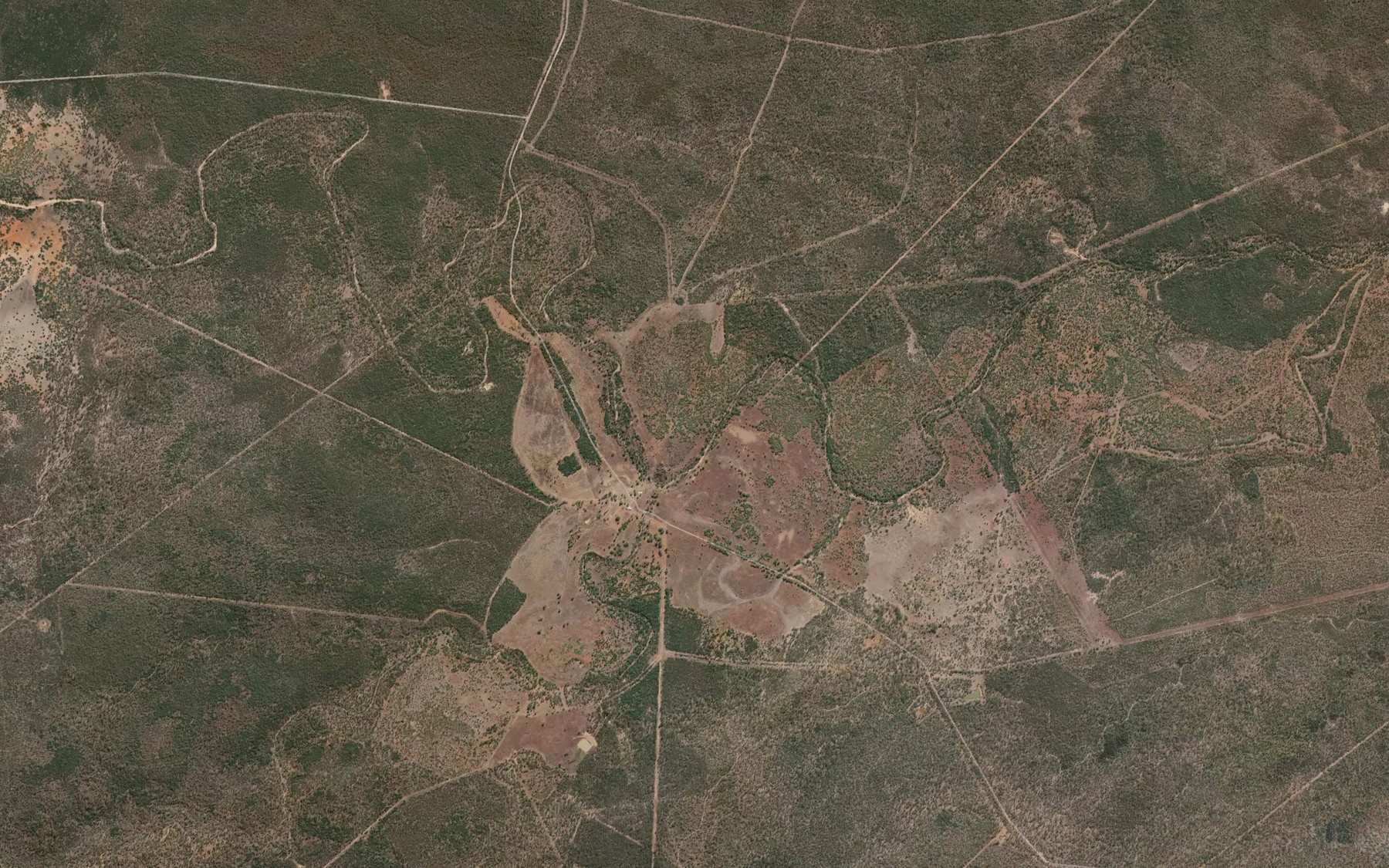 Satellite map of the Emu Creek