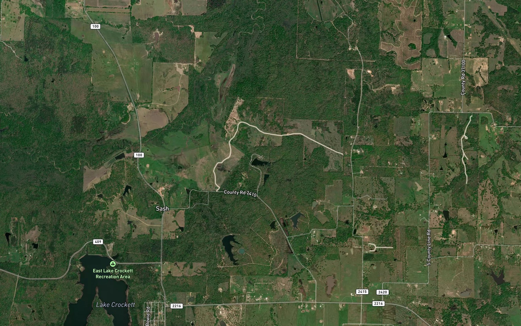 Satellite map of the Club Lake