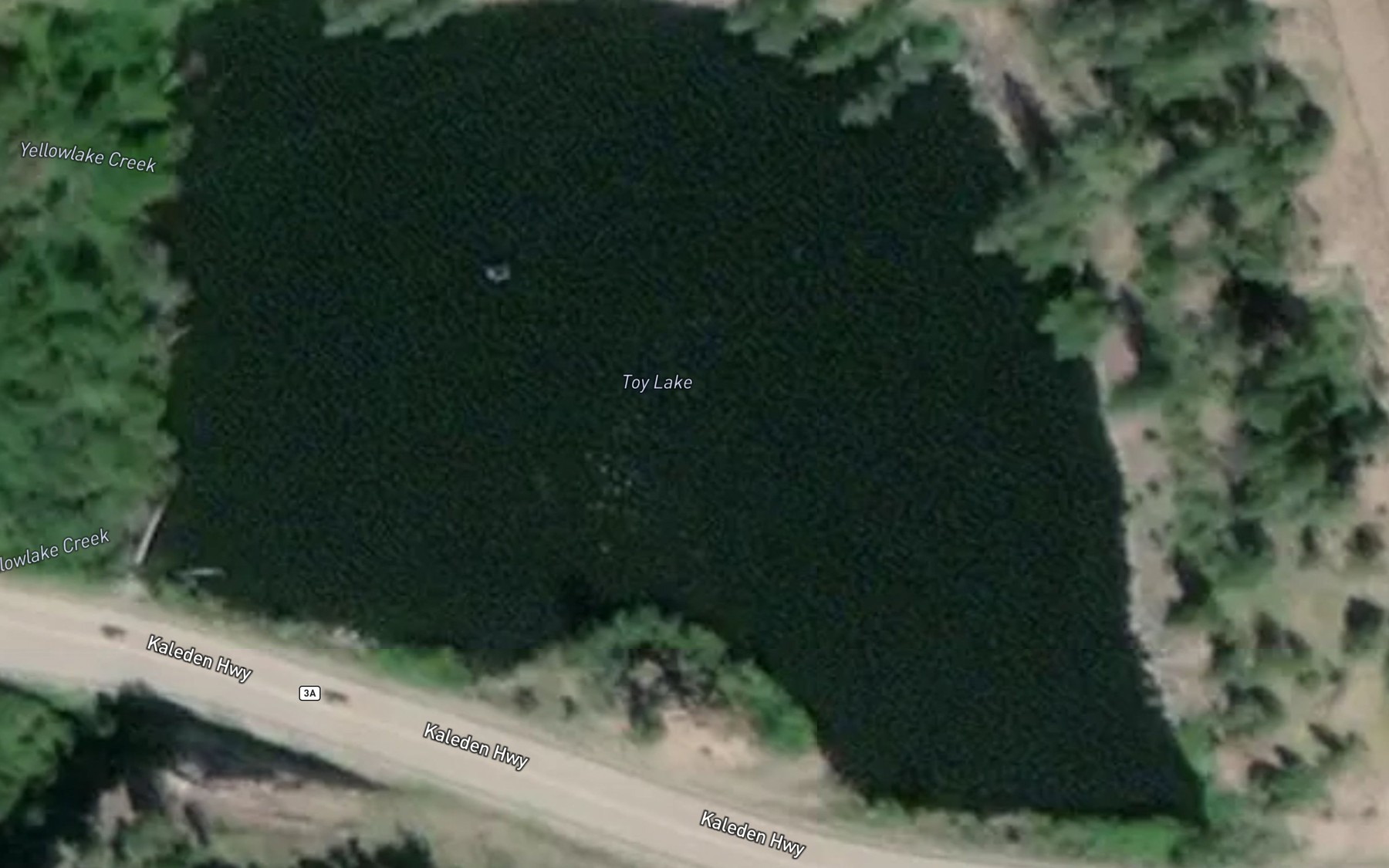 Satellite map of the Toy Lake
