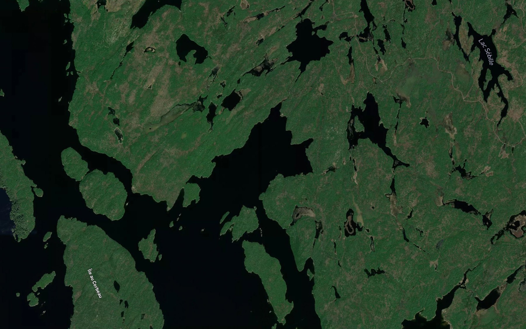 Satellite map of the Baie de l'Ours Mort