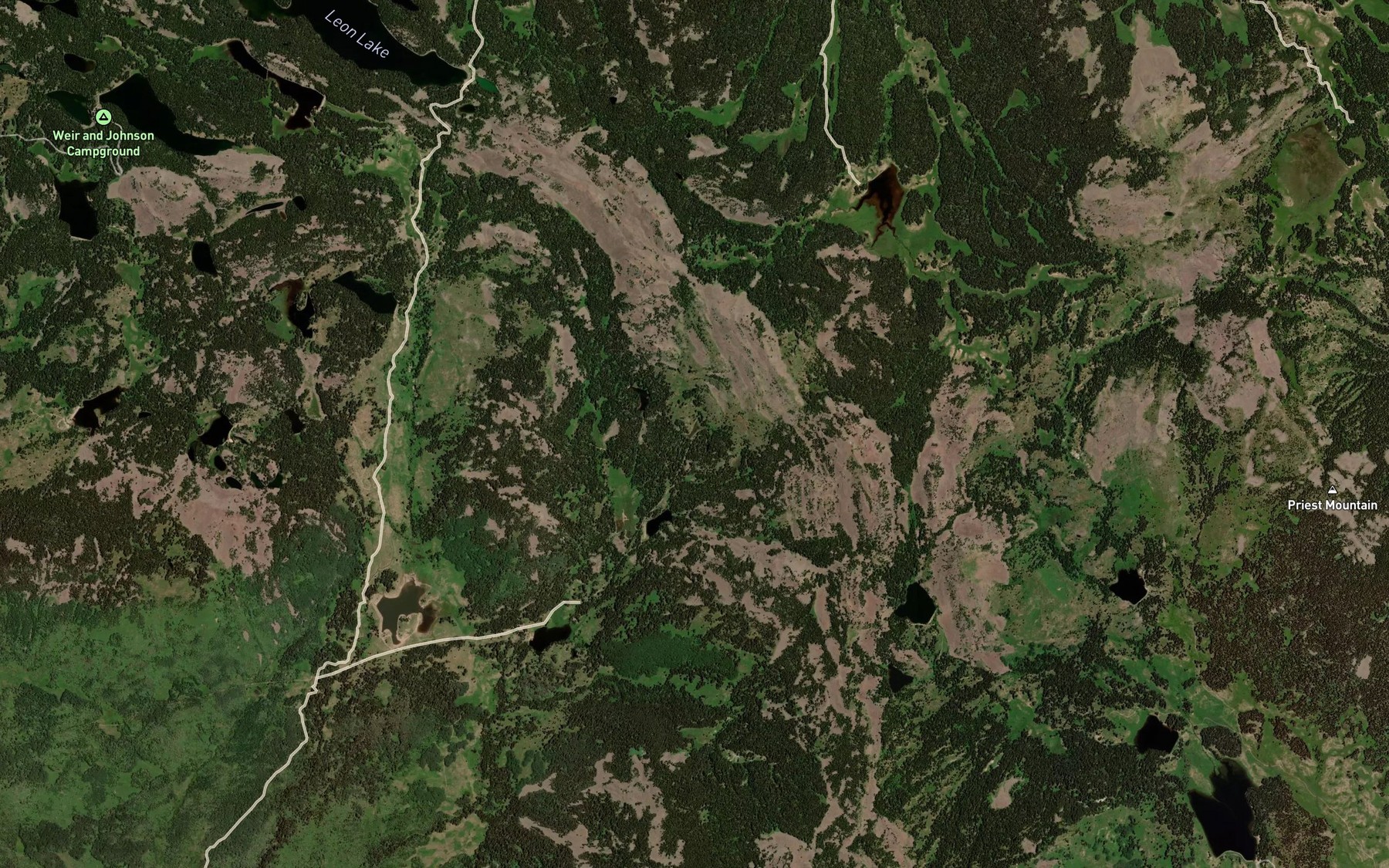 Satellite map of the Little Giant Reservoir Number 2