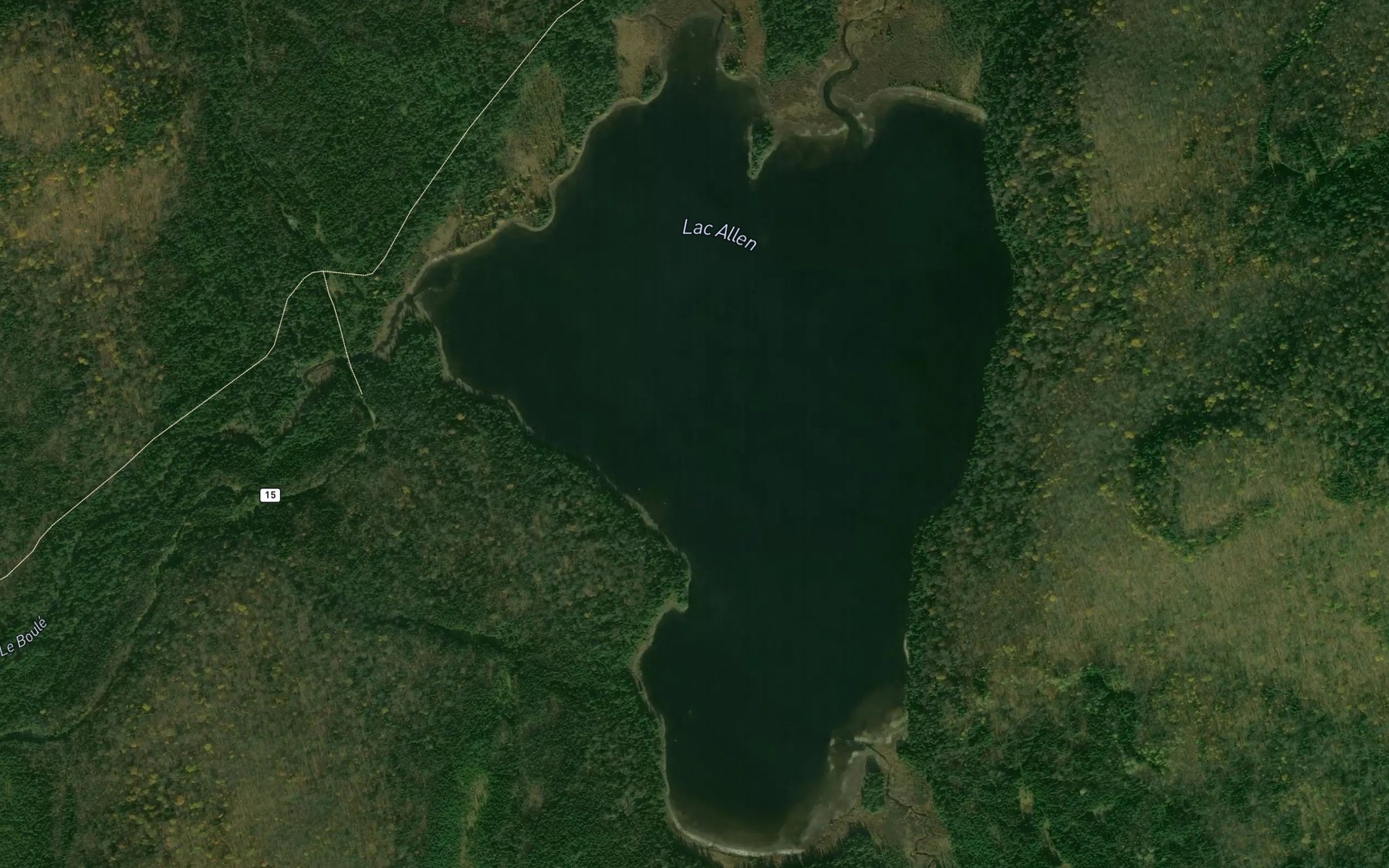 Satellite map of the Lac Allen