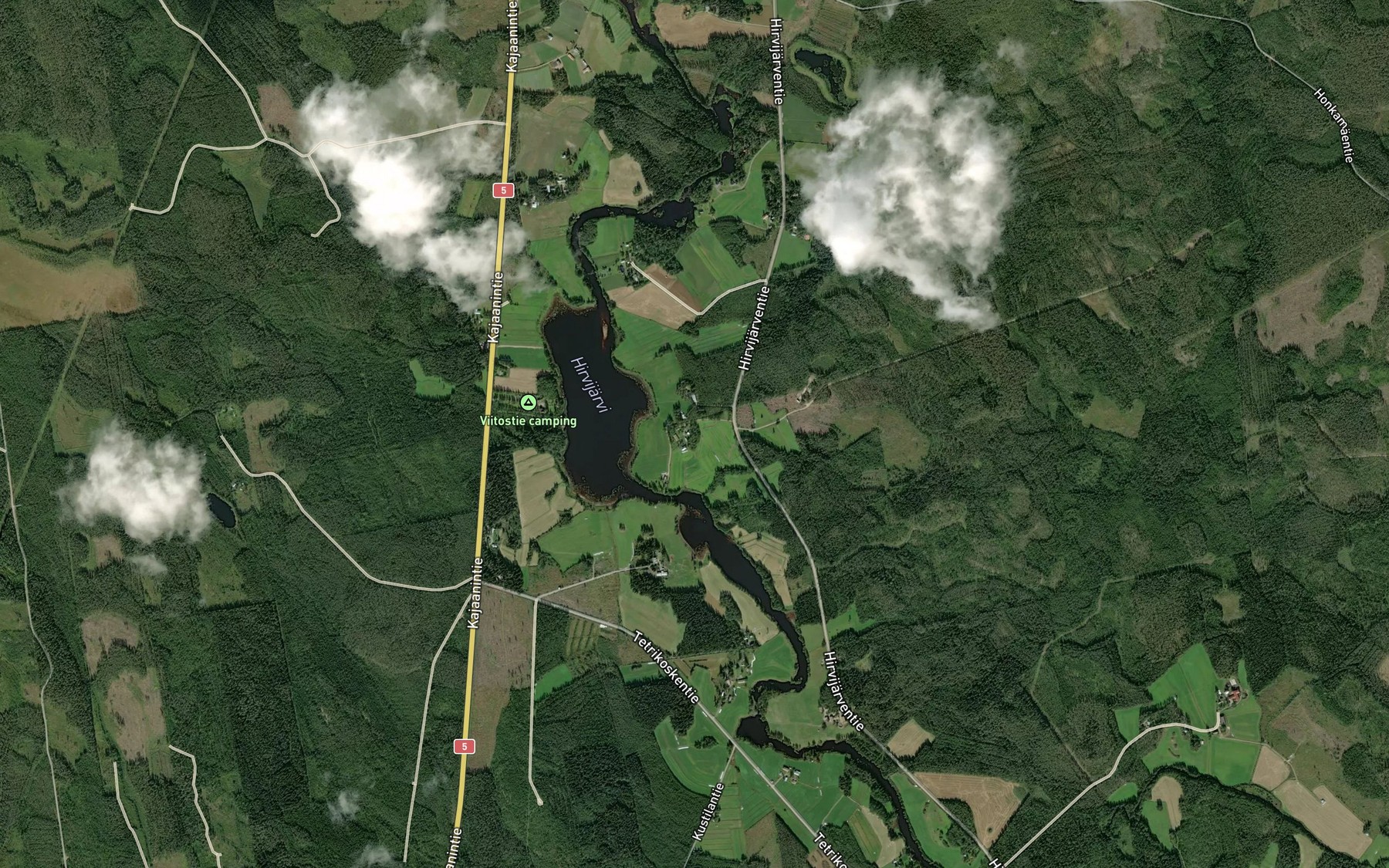 Satellite map of the Hirvijarvi