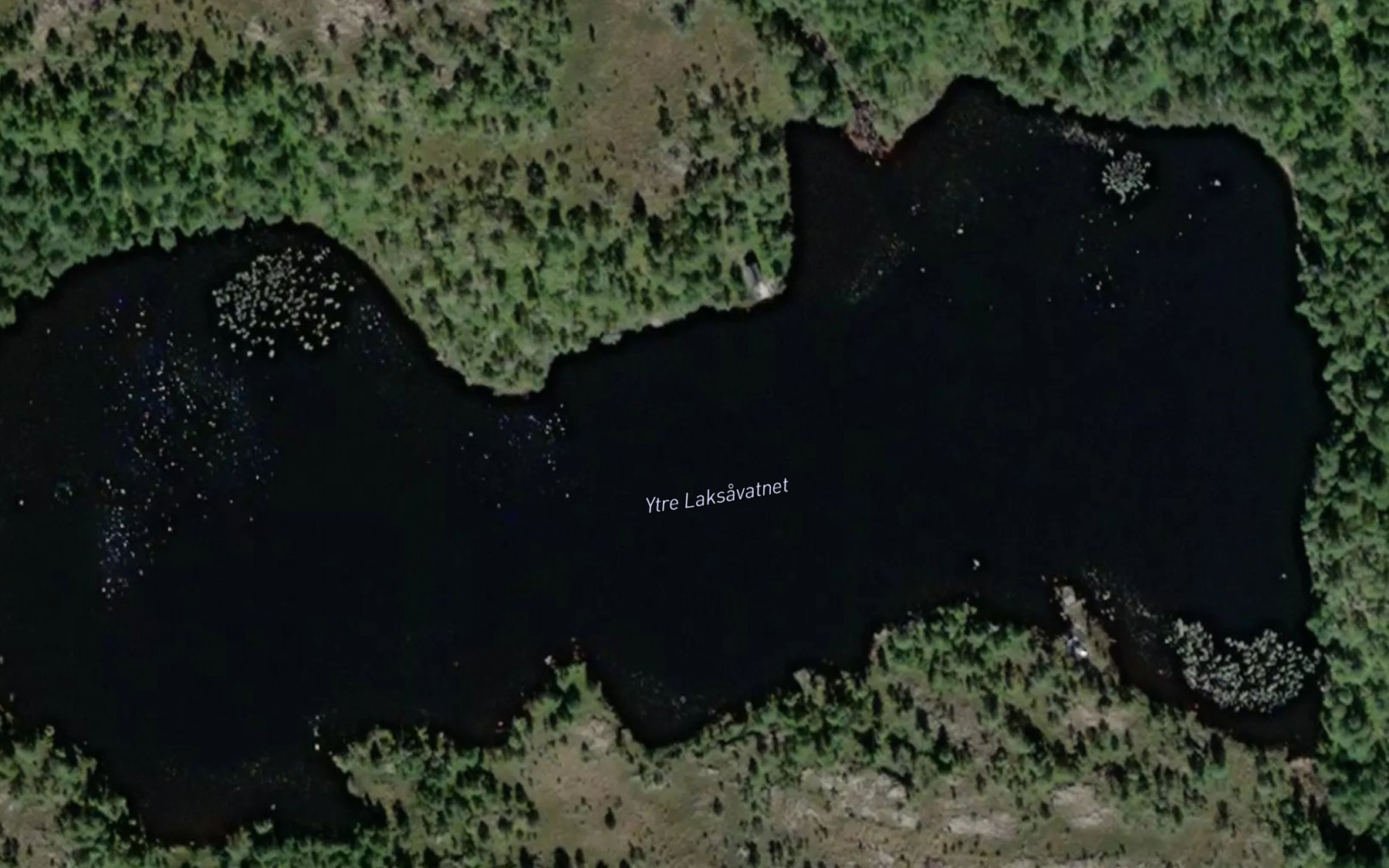 Satellite map of the Ytter Laksavatnet
